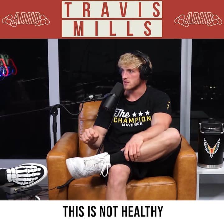 T・ミルズのインスタグラム：「@loganpaul shares what he learned from Tokyo 🇯🇵 Do you believe people can change? 🤔#ADHDpodcast」
