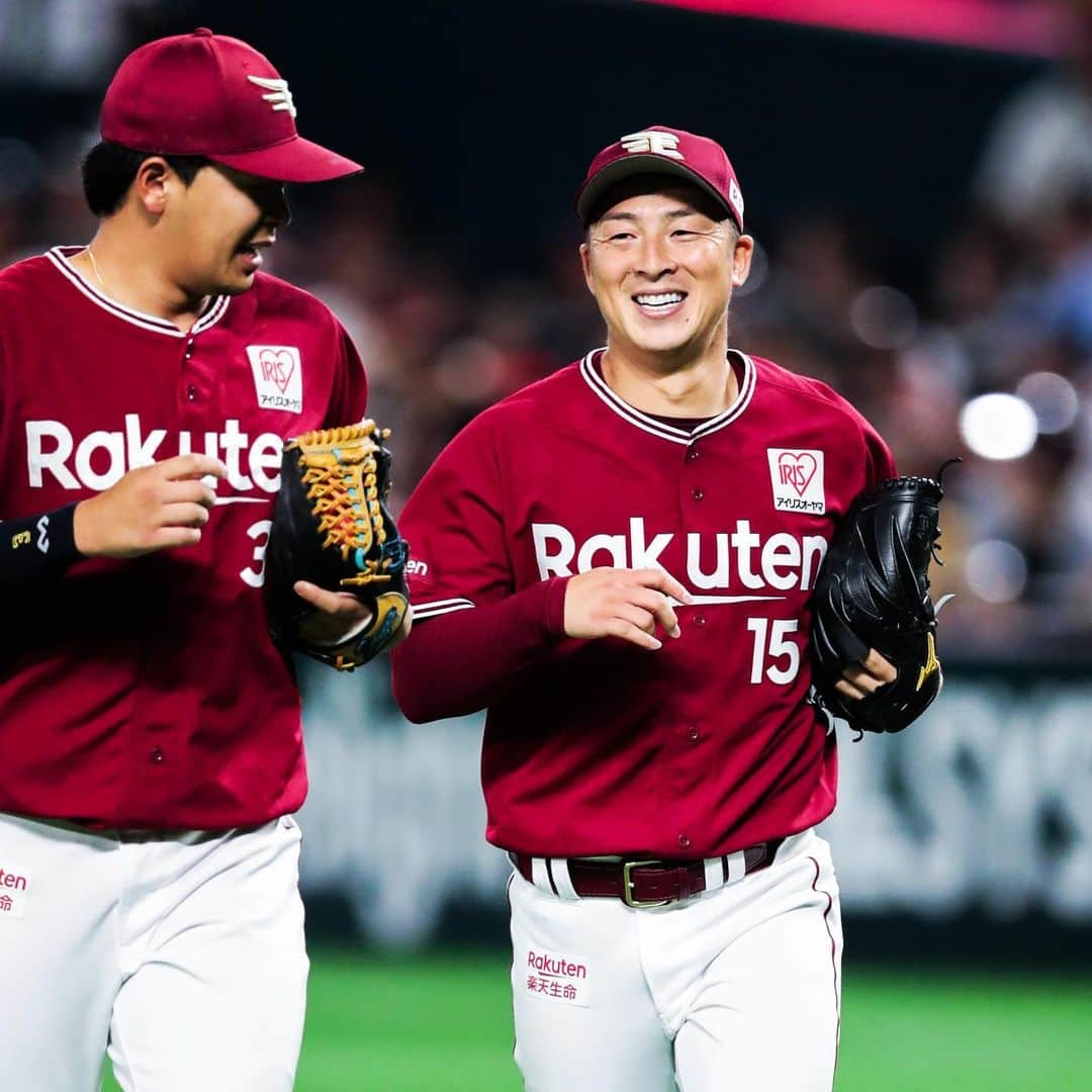 東北楽天ゴールデンイーグルスさんのインスタグラム写真 - (東北楽天ゴールデンイーグルスInstagram)「⚾️ ⚾️H 1-4 E⚾️ 今日も全員野球で接戦を制して見事に3タテ👑✨ 美馬選手が5回ノーヒット、7回途中1失点で4勝目👏🏼 満塁のピンチで登板の青山選手がダブルプレーを奪う‼️ 先制点は茂木選手の6号となる先頭打者ホームラン👍🏼 スタメンマスクを被った堀内選手は相手打線を1点に抑え 打っては2点タイムリー2ベースの大活躍でヒーローに🤩 これでイーグルスは交流戦前までに貯金を6として 2位と1.5ゲーム差の首位です🔥 #rakuteneagles #RESTART #日本一の東北へ」6月2日 17時20分 - rakuten_eagles