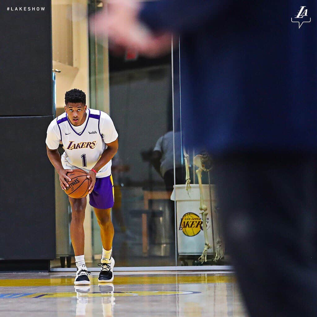 Los Angeles Lakersさんのインスタグラム写真 - (Los Angeles LakersInstagram)「Working out for the #LakeShow today: Texas Tech guard @jarrett_23」6月2日 10時35分 - lakers