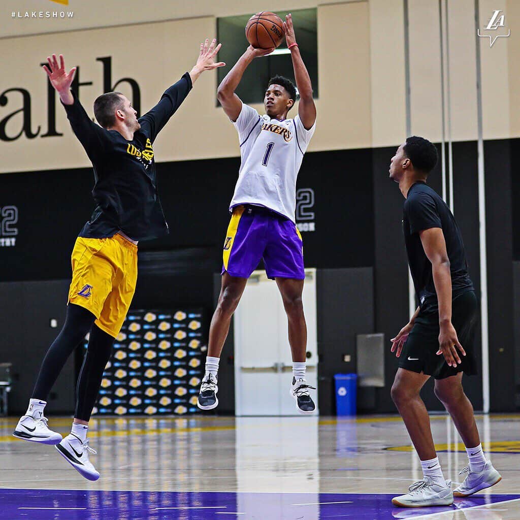 Los Angeles Lakersさんのインスタグラム写真 - (Los Angeles LakersInstagram)「Working out for the #LakeShow today: Texas Tech guard @jarrett_23」6月2日 10時35分 - lakers