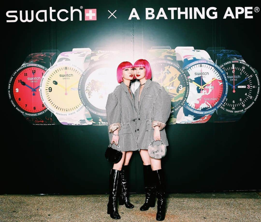 AYAさんのインスタグラム写真 - (AYAInstagram)「Swatch×A BATHING APE collaboration launch party.  @swatch @bape_japan  友達にも沢山会えて 楽しかった夜🌉💫✨」6月2日 11時24分 - ayaxxamiaya