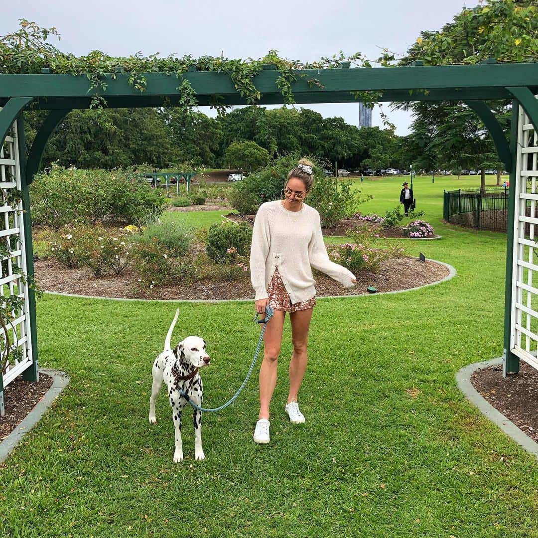 エミリー・シーボームのインスタグラム：「Dogs are my favourite people  #newfarm #newfarmpark #dalmatian #winter」