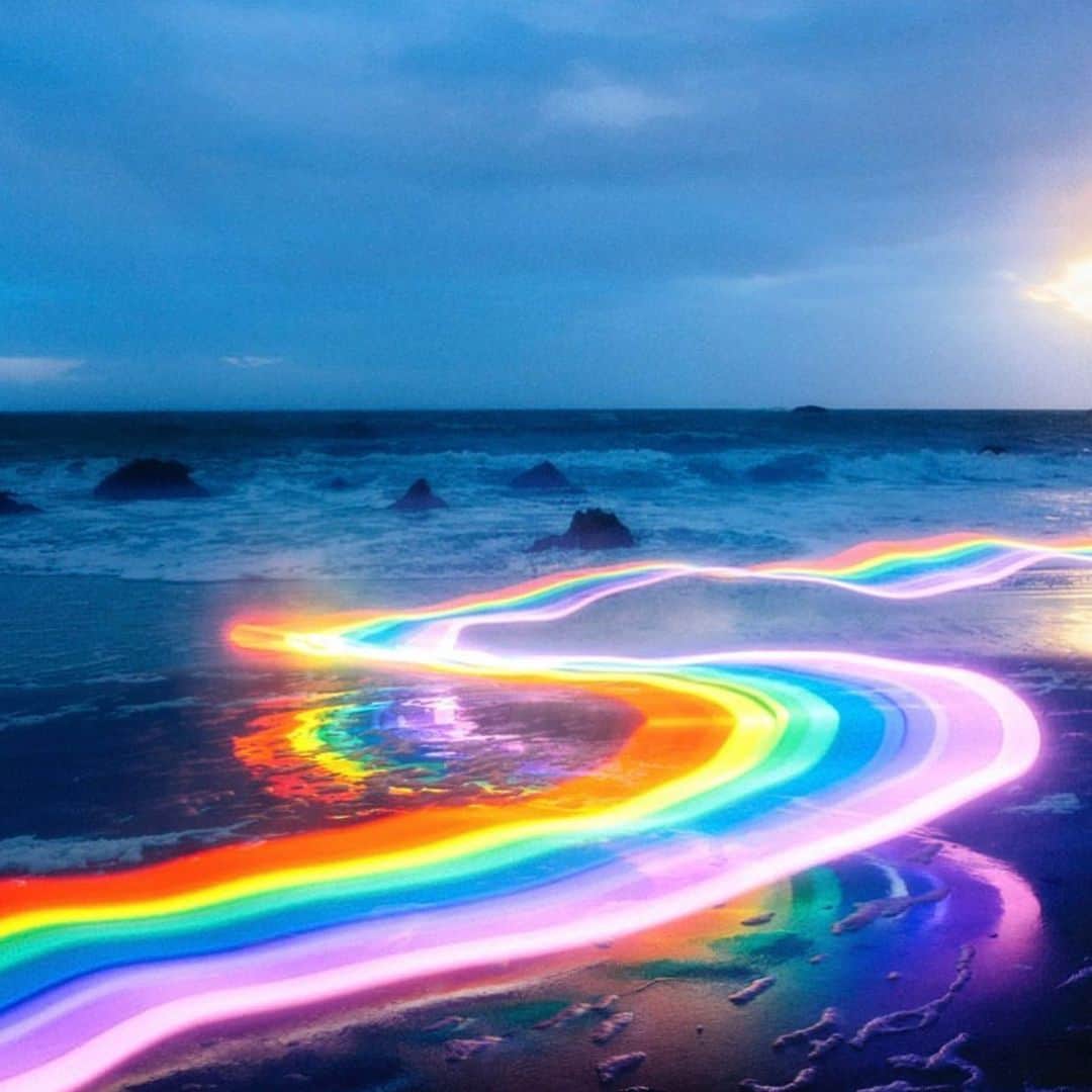マンディー・ジルーのインスタグラム：「💜❤️🧡💛💚💙」
