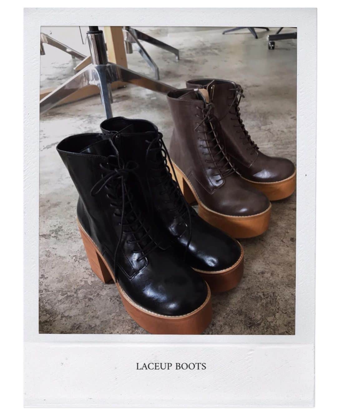 黒石奈央子さんのインスタグラム写真 - (黒石奈央子Instagram)「AW靴 . LACE UP BOOTS ¥27700 +tax