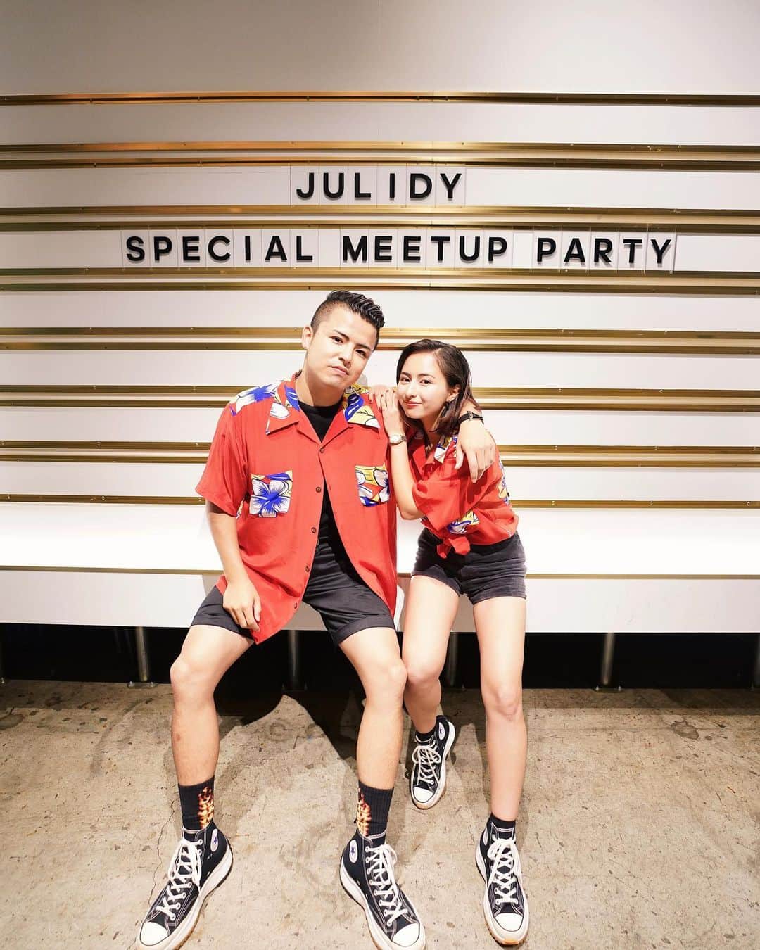 Julia Castroさんのインスタグラム写真 - (Julia CastroInstagram)「Happy 4years Anniversary❤️❤️❤️ 4年記念日から全国ツアー始まりました！！！ 名古屋の皆さん今日はありがとうこさいました☺️ 今幸せな気持ちいっぱいで東京へ帰っています。 仙台、大阪、福岡、東京のみんなも待っててね！ * #JULIDY #redstyle #julidy4thspecialmeetupparty  #nagoya #meetup #event #summer #dresscode #fashion #outfit #ootd #red #イベント #ツアー #カップル #ファッション #夏服 #ドレスコード #赤ファッション #赤 #アロハシャツ #記念日 #タグ付沢山ありがとう」6月2日 21時35分 - julia.c.0209