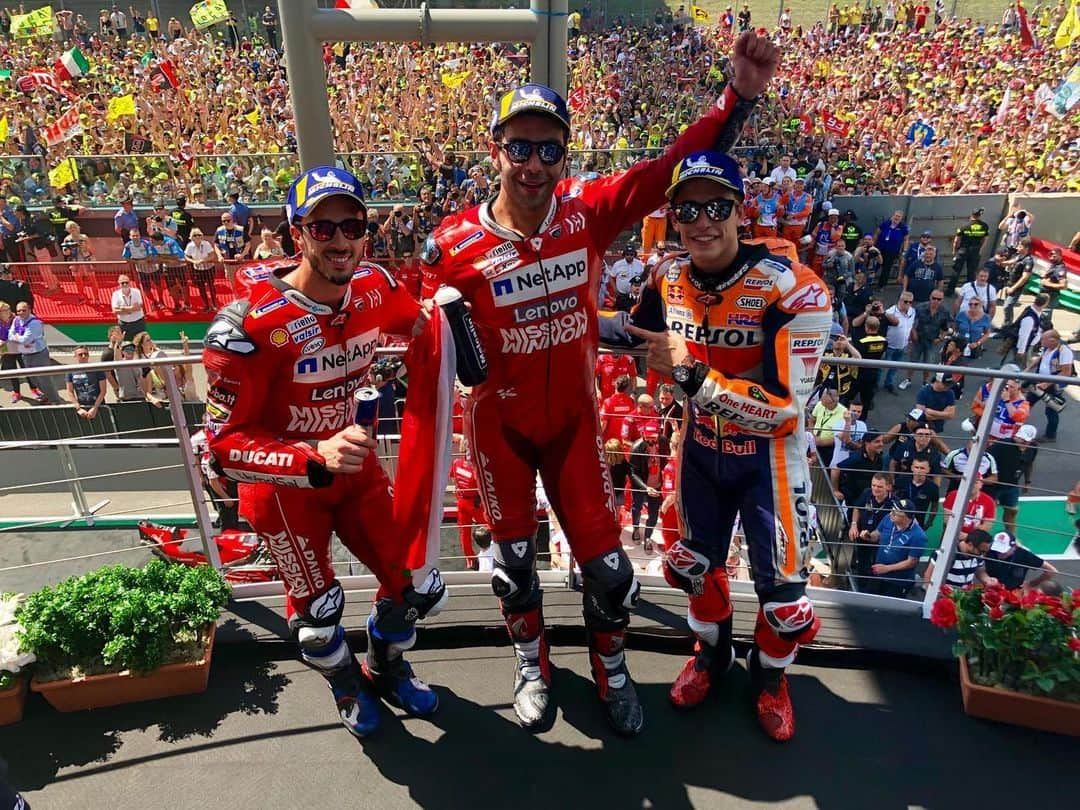 MotoGPさんのインスタグラム写真 - (MotoGPInstagram)「Your #ItalianGP 🇮🇹 podium 🏁 // #MotoGP #DP9 #MM93 #AD04 #Motorcycle #Racing #Motorsport #Podium」6月2日 22時13分 - motogp