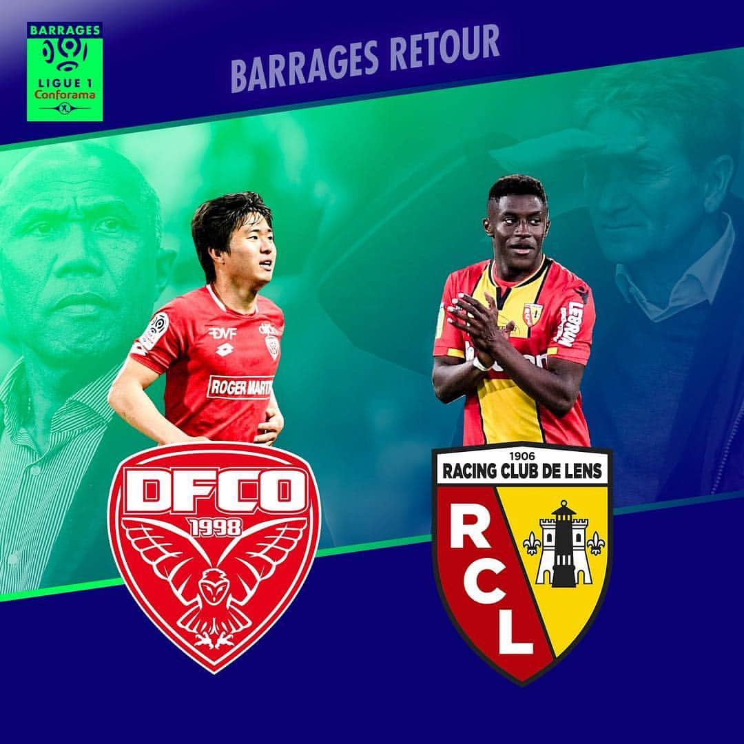 リーグ・アンさんのインスタグラム写真 - (リーグ・アンInstagram)「⚽️ A un pas de la @Ligue1Conforama ! . 🆚 @dfco_officiel / @rclens .🕘 21h00 .🏟️ Stade Gaston-Gérard .📲 #DFCORCL . 🔮 Un prono ? . #Dijon #Lens #DFCO #RCL #Ligue1Conforama #BarragesLigue1Confora」6月2日 22時17分 - ligue1ubereats