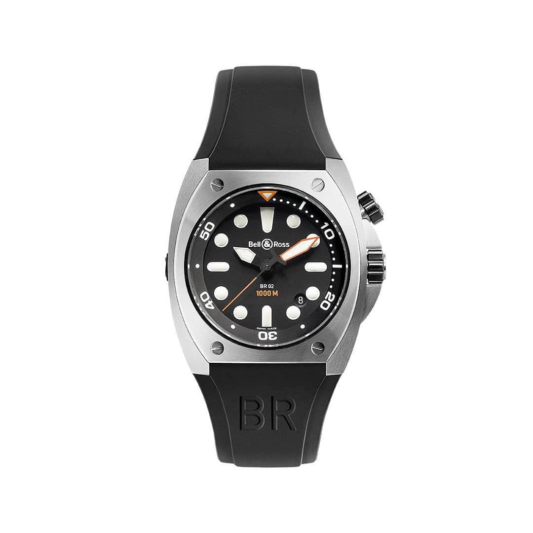 ベル&ロスさんのインスタグラム写真 - (ベル&ロスInstagram)「Bell & Ross has a strong history of manufacturing watches for the marine realm. The HYDROMAX®, designed in 1997, holds one of the most impressive records for water-resistance to 11,100 meters. In 2002 the two-counter DIVER 300 Chronograph was developed, followed by the BR02 that was in 2007. #BRmanifesto #diverwatch」6月2日 23時15分 - bellrosswatches