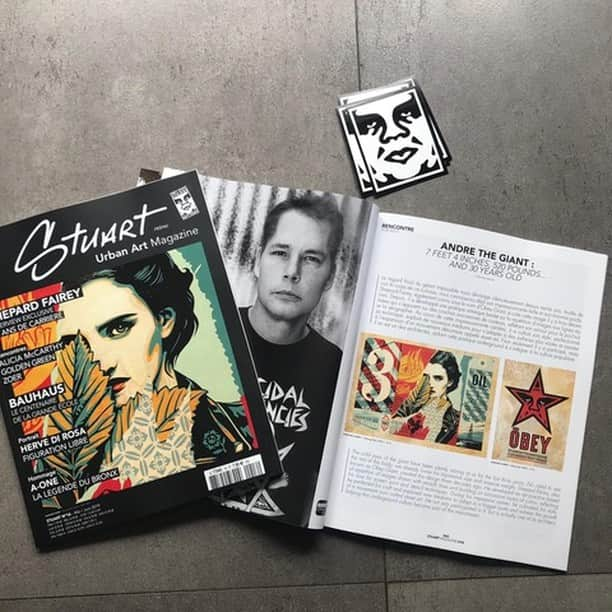 Shepard Faireyさんのインスタグラム写真 - (Shepard FaireyInstagram)「Thank you Stuart Magazine @stuartmagofficiel for the feature and cover story! In the June issue, you'll find an exclusive interview where I reflect on the last 30 years of my career. I'm excited to be back in France next month! If you're in the area, be sure to pick up a copy. - Shepard」6月3日 0時15分 - obeygiant