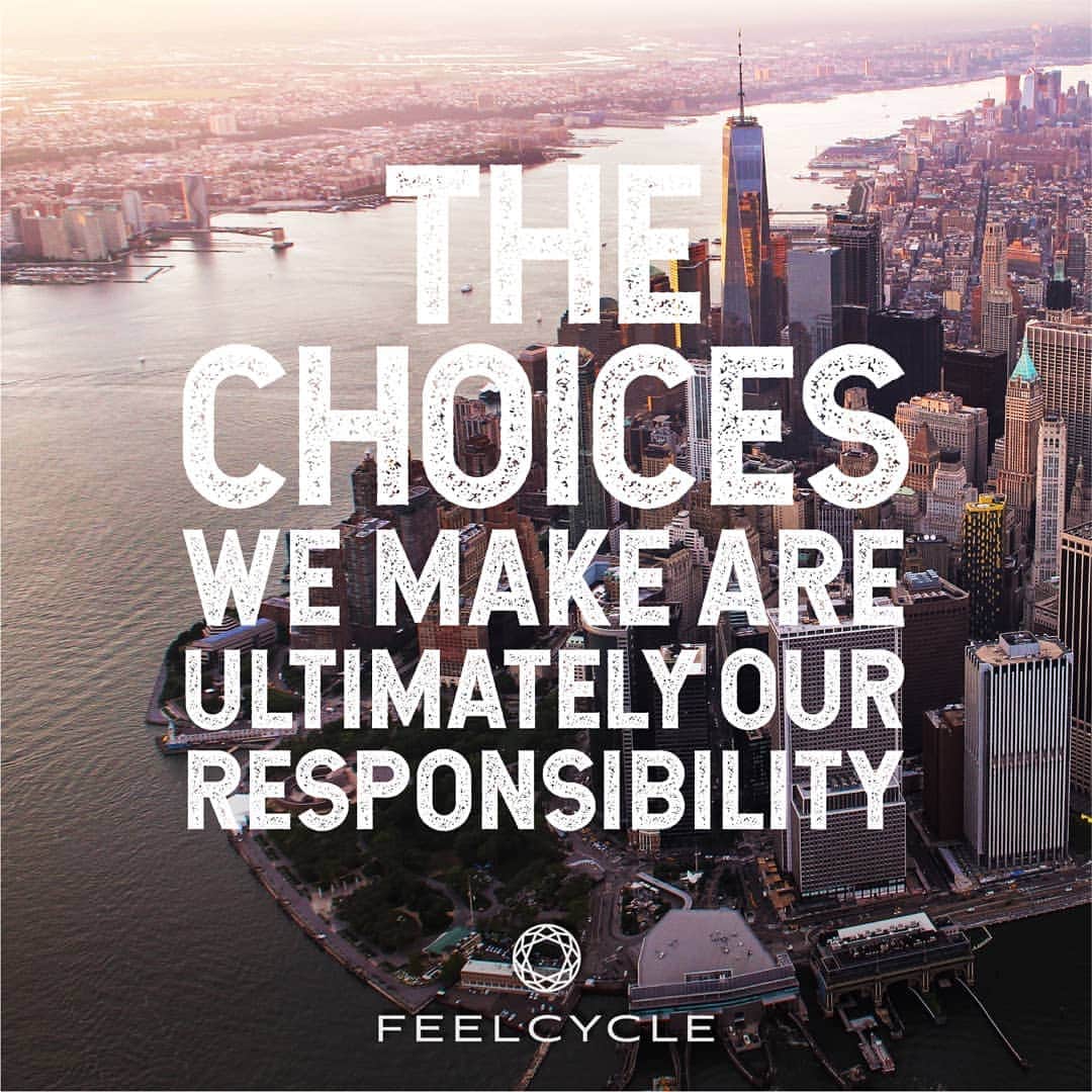 FEELCYCLE (フィールサイクル) さんのインスタグラム写真 - (FEELCYCLE (フィールサイクル) Instagram)「. The choices we make are ultimately our responsibility. . -我々の選択とは、つまるところ、我々の責任である。－ . #feelcycle #フィールサイクル #feel #cycle #mylife #morebrilliant #itsstyle #notfitness #暗闇 #バイクエクササイズ #フィットネス #ジム #45分で約800kcal消費 #滝汗 #ダイエット #デトックス #美肌 #ストレス解消 #リラックス #集中 #音楽とひとつになる #格言 #名言 #人生 #輝く #ポジティブ」6月3日 4時24分 - feelcycle_official