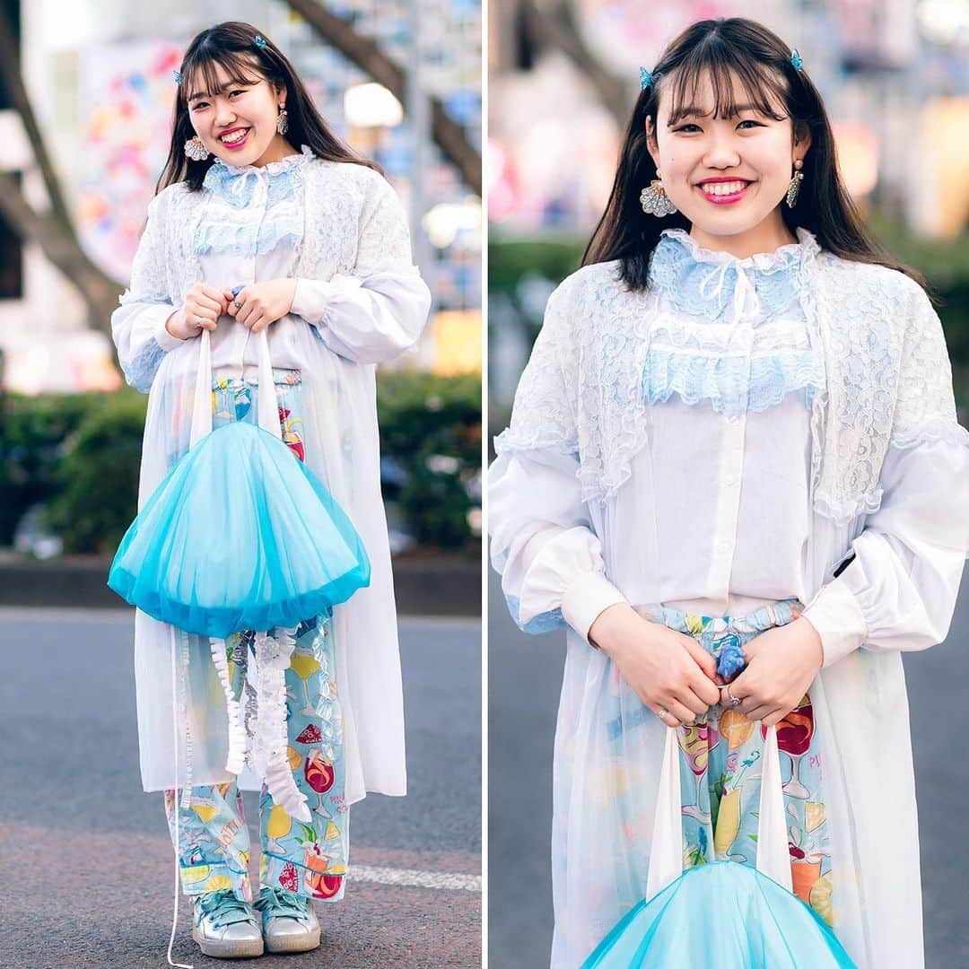 Harajuku Japanさんのインスタグラム写真 - (Harajuku JapanInstagram)「Japanese teens Ayane (@ayane_ide), Uchuuzin (@uchuu2in), Cheri (@cherimi_o), Riripon (@riripon0102), Tipachan (@tipachandayo), Nana (@kyaramerunnana), and Suzune (@oyasumi0220) on the street in Harajuku wearing kawaii pastel street styles sourced mostly from Tokyo vintage and resale shops along with handmade items. Ayane and Suzune (the girl on far left and far right) are twins!」6月3日 4時39分 - tokyofashion