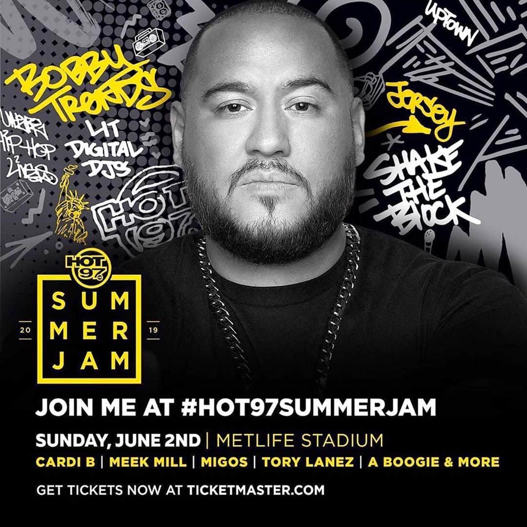 ファンクマスター・フレックスのインスタグラム：「@djbobbytrends x @hot97」