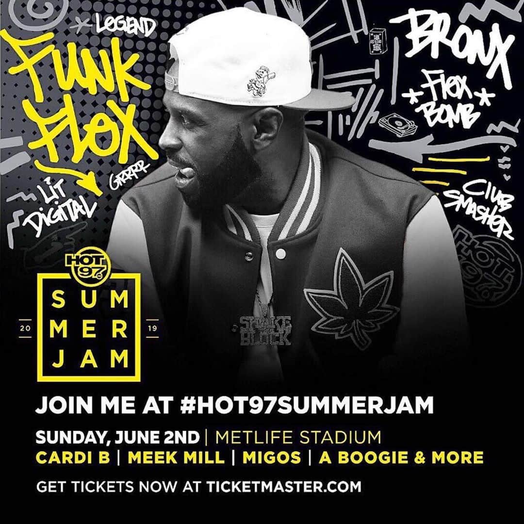 ファンクマスター・フレックスのインスタグラム：「@funkflex x @hot97」