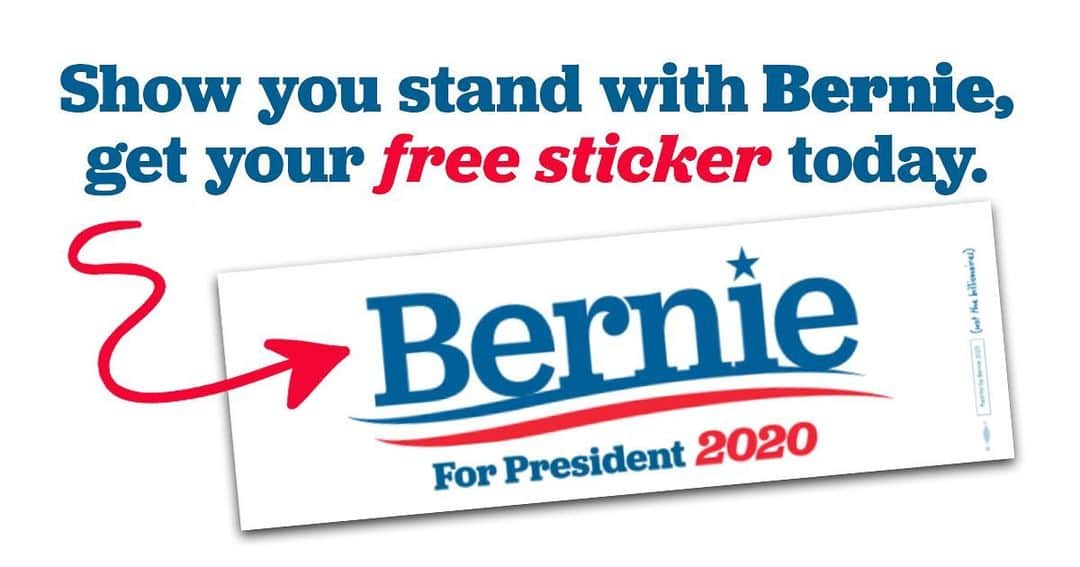 バーニー・サンダースさんのインスタグラム写真 - (バーニー・サンダースInstagram)「For a limited time only, we are offering our first, official Bernie 2020 campaign sticker for FREE. Get yours before they’re gone at the link in bio.」6月3日 7時04分 - berniesanders