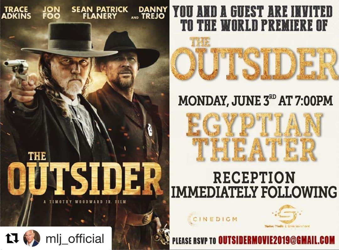 ショーン・パトリック・フラナリーさんのインスタグラム写真 - (ショーン・パトリック・フラナリーInstagram)「See you there, brother! #Repost @mlj_official ・・・ #movie #western #premier #moviepremiere #pewpew #badguy」6月3日 7時10分 - spflanery