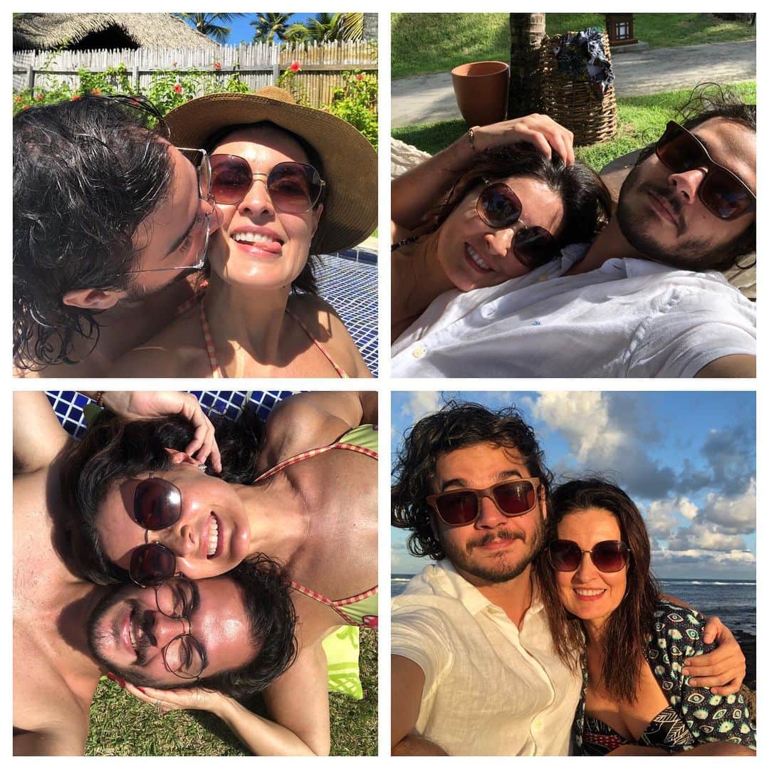 ファチマ・ベルナルデスのインスタグラム：「Que seja sempre com muito romance, muitas gargalhadas e  muito cuidado, meu amor. #dezenovemeses #doisdejunho #cadaminutoimporta #semmedodeamar #semmedodeserfeliz」