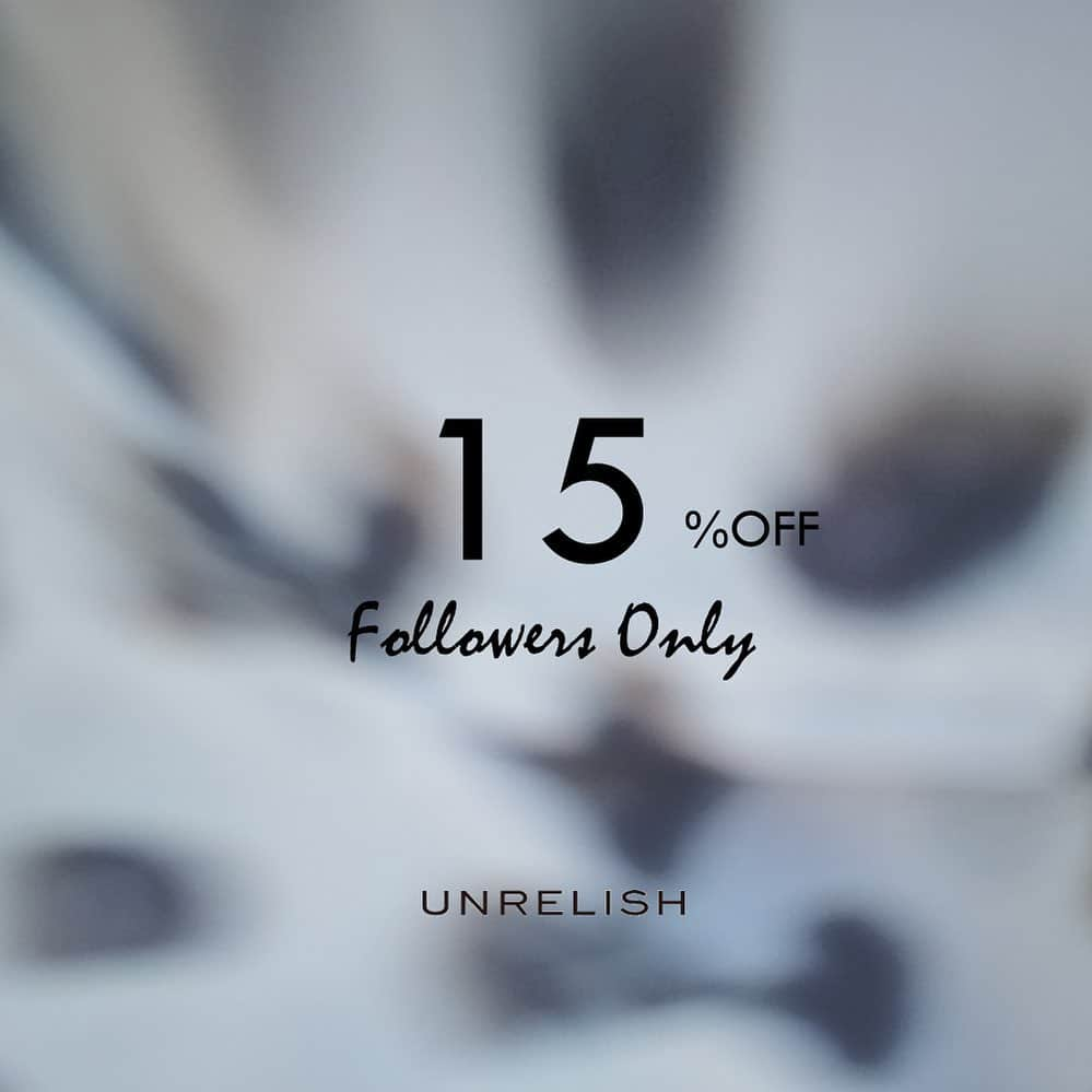 UNRELISHさんのインスタグラム写真 - (UNRELISHInstagram)「. . . ◢  FOLLOWERS ONLY . ◢  15％OFF . . -6.9(Sun) . . UNRELISH店舗にて . ✓ @unrelish_official のフォロー ✓ こちらのPOSTにいいね . ☟ ☟ ☟ ☟ . ＼ 10％OFF ／ . 詳しくはスタッフにお尋ねください。 皆様のご来店お待ちしております。 . #UNRELISH」6月3日 9時59分 - unrelish_official