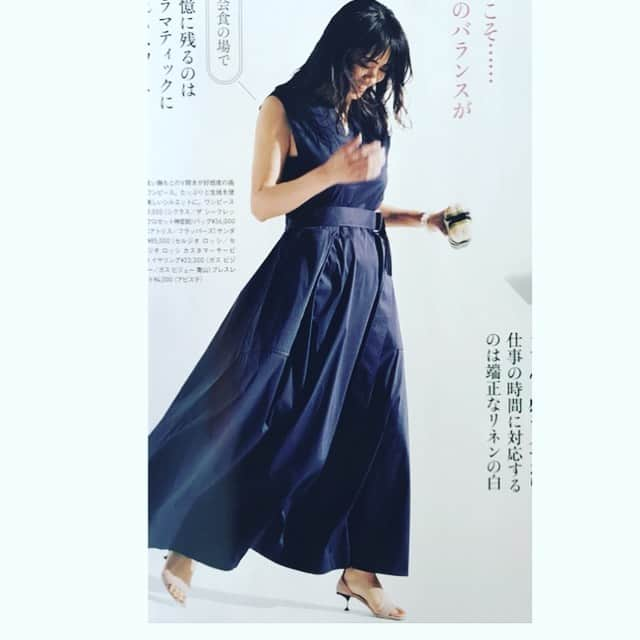 前田典子さんのインスタグラム写真 - (前田典子Instagram)「#ワンピース  #ウエスマーク #ロングワンピース #HERS 6月号  #マエノリ #モデル #前田典子」6月3日 11時14分 - maenorichang