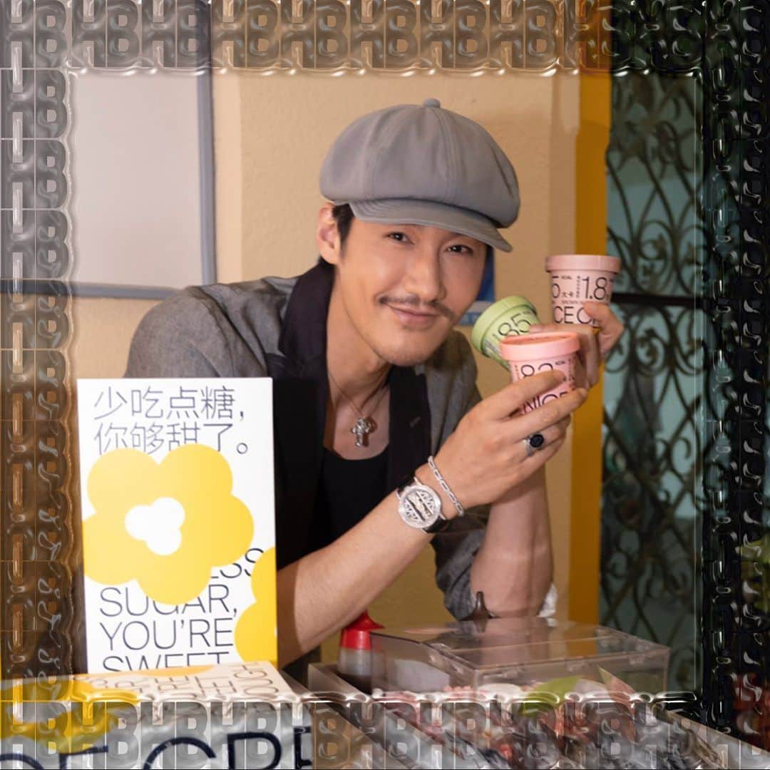 フー・ビンのインスタグラム：「Shout out to my dear friend @ian0622 ’s NICE CREAM! I don’t think there are any ice cream tastier, healthier and didn’t feel guilty at all after munching three cups in a row!  #hubing #lifestyle #NICECREAM #healthy #lowcalories #yummy #luxurylifestyle #후빙#胡兵 #フービン #胡兵时尚观点 #胡兵全球Go  #fashiontrip #fashion #fashionicon #fashionindustry #gentlemen #chinesegentlemen #actor #chineseactor #chinesemodel #asianactor #style #styleman #menswear #mensstyle」