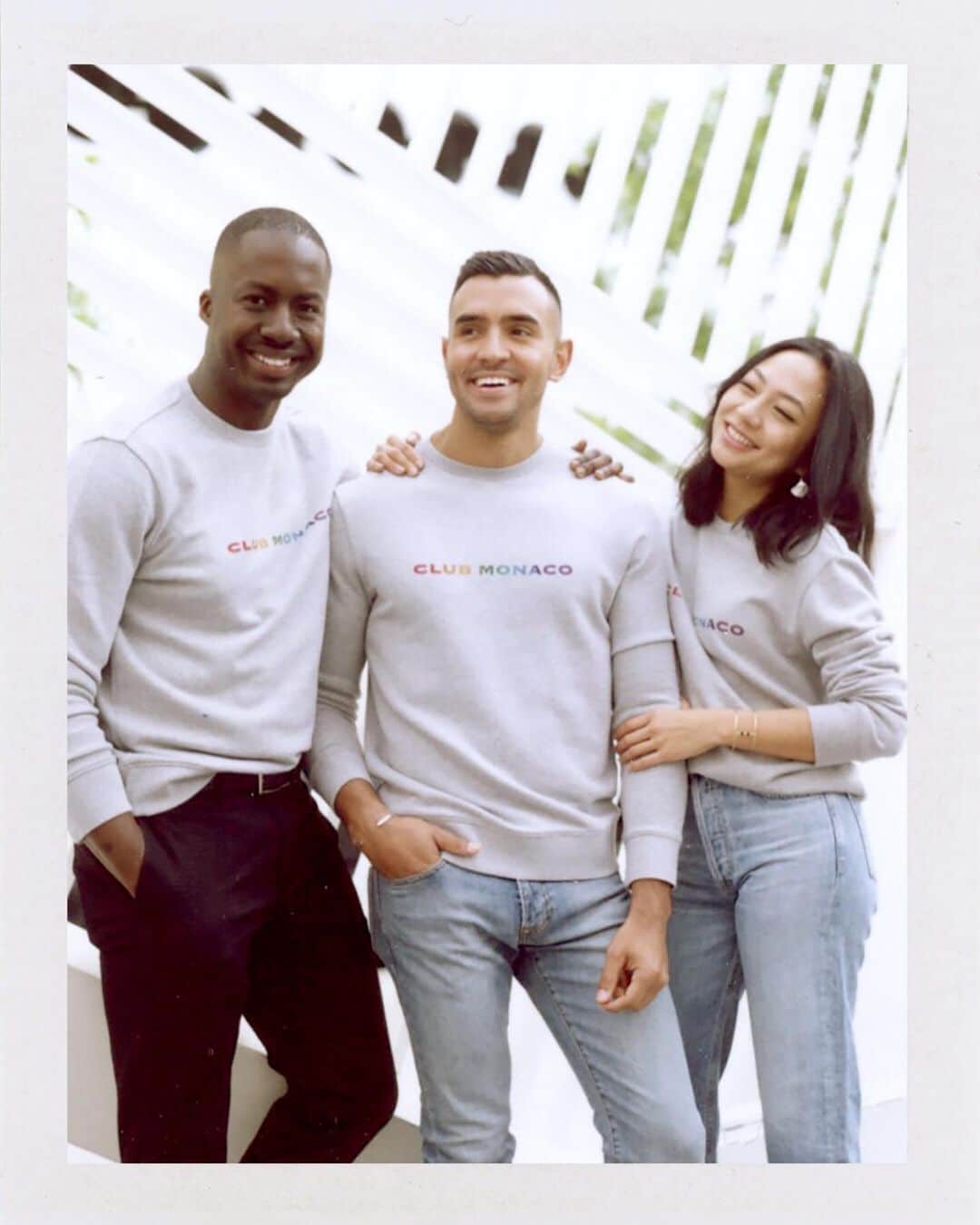 Club Monacoのインスタグラム：「“It’s a matter of finding yourself in this crazy world and connecting with someone you have a common thread with.” Diego — with Dez and Karen, coworkers, Club Monaco Fifth Avenue flagship ⠀⠀⠀⠀⠀⠀⠀⠀⠀ Love Starts Here In honor of Pride 2019 and the 50th anniversary of Stonewall Uprising, we celebrate love in partnership with Stonewall Community Foundation. ⠀⠀⠀⠀⠀⠀⠀⠀⠀ Share your story @clubmonaco #CMPride #pride  A very special thank you to all who gave their time to this project.  Photography & Video: @urka_long Hair & Makeup: @ayumi_yamamoto.hair & @deannahaganmua  #nycaidsmemorial  #NYCAM  #rememberreflectrenew」