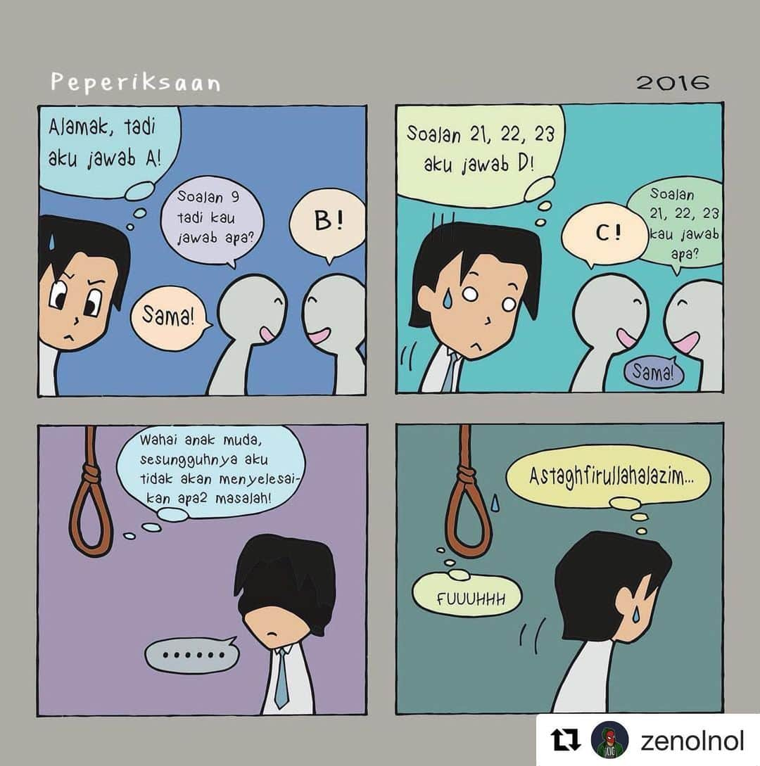 Koleksi Komik Malaysiaさんのインスタグラム写真 - (Koleksi Komik MalaysiaInstagram)「#Repost @zenolnol with @get_repost ・・・ Sekadar peringatan bersama..setelah berusaha, bertawakal dan bersyukurla kpd Nya~~bukan sebaliknya.. #doodlemalaysia #doodleart #komikmalaysia #doodle」6月3日 22時30分 - tokkmungg_exclusive