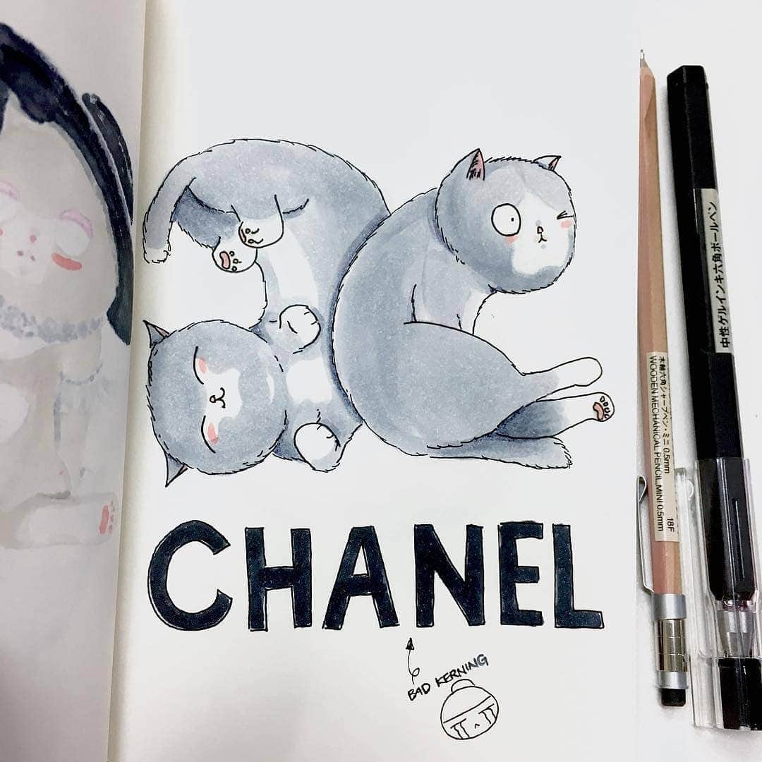 Aww Clubさんのインスタグラム写真 - (Aww ClubInstagram)「If cats ruled the world ✍🏼@flooflers  #meowed #doodles #9gagmeowdle #brands」6月3日 16時19分 - meowed