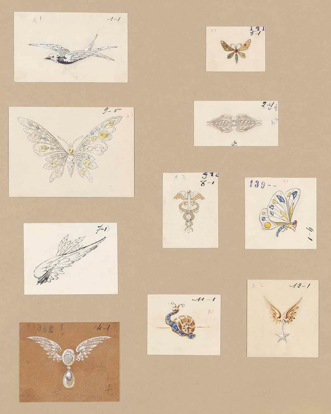 Chaumetさんのインスタグラム写真 - (ChaumetInstagram)「Part of nature’s treasures that have inspired Chaumet since its founding are those who create a home within the flora. These designs of birds and insects date back to circa 1890 - 1900 and belong to the Maison’s collection of over 60,000 sketches. #Chaumet #ChaumetTreasures」6月3日 16時54分 - chaumetofficial