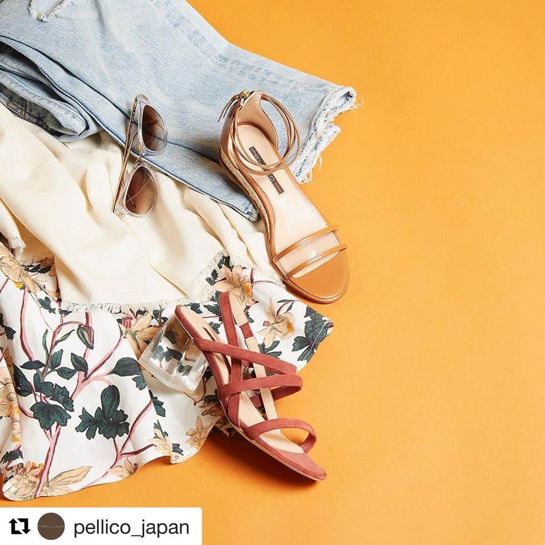 亀恭子のインスタグラム：「ハードで慌ただしかった5月から、 気づけばもう6月… . . . @pellico_japan  PELLICO SUNNY STYLING #04 . . わりと前にアップされてます。 すみません(u_u) . . 夏のような暑い日が続く今日この頃。 サンダル、前のめりに出番ですね❤︎ ぜひ見てみて下さい . . #Repost @pellico_japan with @get_repost ・・・ PELLICO SUNNY STYLING # 04﻿ ﻿ 2019年春夏コレクションから﻿ 洗練された女性へ向けた﻿ 選りすぐりのシューズをご紹介。 ﻿ ﻿ ワードローブへのお洒落な取り入れ方を﻿ 2月から5月にわたりスタイリストの﻿ 亀恭子さんがトータルコーディネート。﻿ ﻿ 5月は遊び心のあるクリア素材が﻿ 足元を涼やかに演出してくれる﻿ PELLICO SUNNYのサンダル﻿ “TRANSPARENTE & DESNUDA”が登場。﻿ ﻿ 亀恭子さんのスタイリングとともに﻿ ぜひご覧ください。﻿ ﻿ @pellico_sunny  #pellicosunny﻿ #sandals﻿ #styling﻿ #ペリーコサニー﻿ #サンダル﻿ #亀恭子」