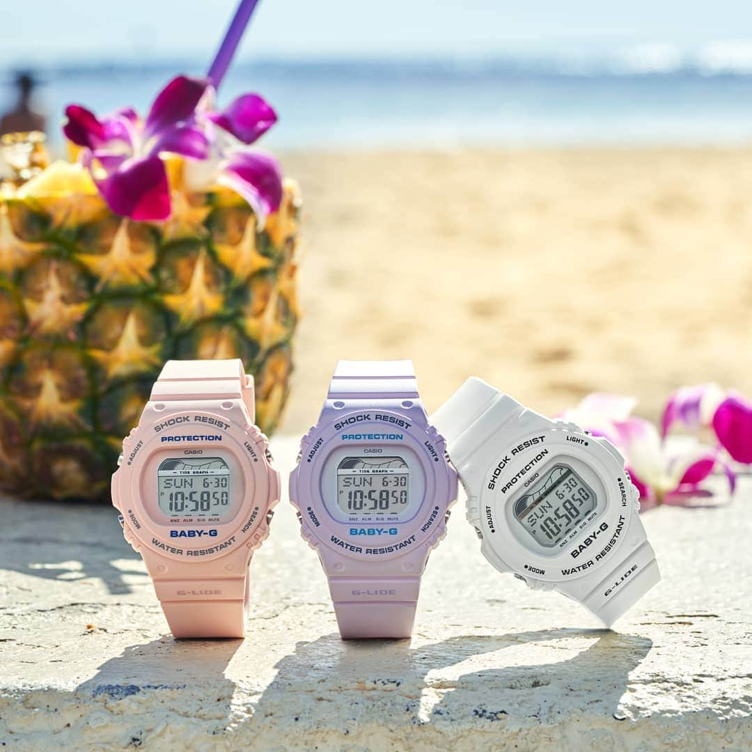 CASIO BABY-G Japan Officialさんのインスタグラム写真 - (CASIO BABY-G Japan OfficialInstagram)「女の子をもっと可愛くしてくれるパステルカラーのウオッチはいかが？❤️ . Model: BLX-570-4JF (pink) ¥9,500＋tax BLX-570-6JF (purple) ¥9,500＋tax BLX-570-7JF (white) ¥9,500＋tax . #BABY_G #babyg_jp #GSHOCK #G_SHOCK #watch #腕時計 #CASIO #fashionista #instafashionista  #おしゃれ女子 #スポーティ #サーフスタイル #サーフファッション #レジャー #ビーチスタイル #リゾートコーデ #海が好き #夏コーデ #サマーガール #パステル #パステルカラーコーデ  #GLIDE #BLX #BLX570」6月3日 17時36分 - babyg_jp