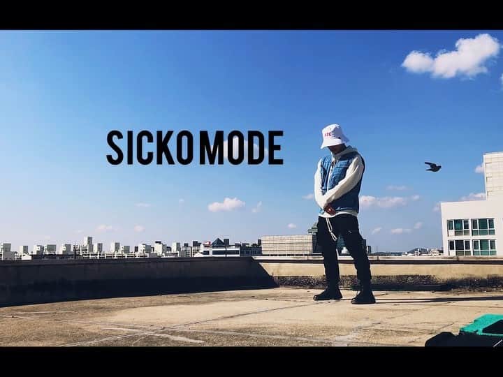 ピョン・ヒョンミンのインスタグラム：「@kunkunkun1995 choreography coverd by , @bhm__99 🕺 #sickomode #dance #우연히날아간까마귀」