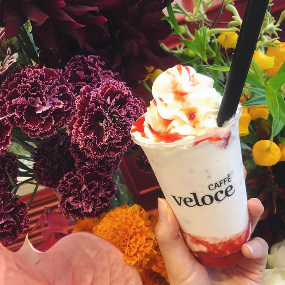 ステファニーさんのインスタグラム写真 - (ステファニーInstagram)「🍦🍓🌿 アイスに目がないわたくし。 今日から発売されたカフェ ベローチェの新作、マゼリーを 飲んできました❤︎ ソフトクリームとソースなどを 手作業でまぜてくれるドリンクで 抹茶には黒糖ゼリーが いちごには果肉が入っていて とっても美味しかった！ 他にも3種類あるから、 #マゼリー #ベローチェ #まぜまぜシェイク飲んでみた #黒蜜抹茶マゼリー #いちごマゼリー #抹茶 #いちご #スイーツ #こんな被り物したの #私だけ #cafe #pr #sweets #icecream」6月3日 18時17分 - steph_0928_