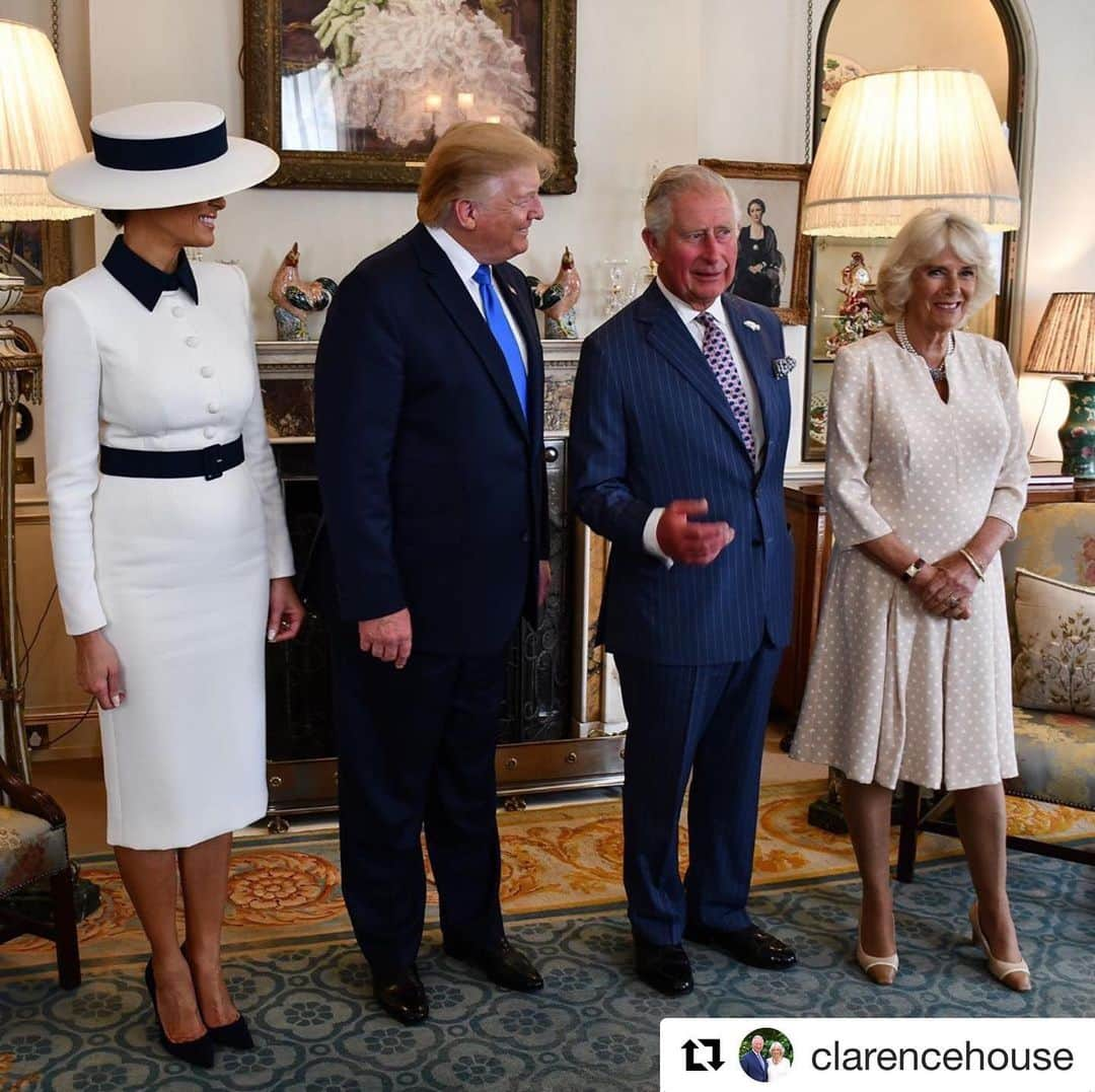 ドナルド・トランプさんのインスタグラム写真 - (ドナルド・トランプInstagram)「#Repost @clarencehouse ・・・ President Trump @realdonaldtrump and the First Lady Melania Trump joined The Prince of Wales and The Duchess of Cornwall for tea at Clarence House this afternoon. #USStateVisit」6月4日 7時24分 - realdonaldtrump