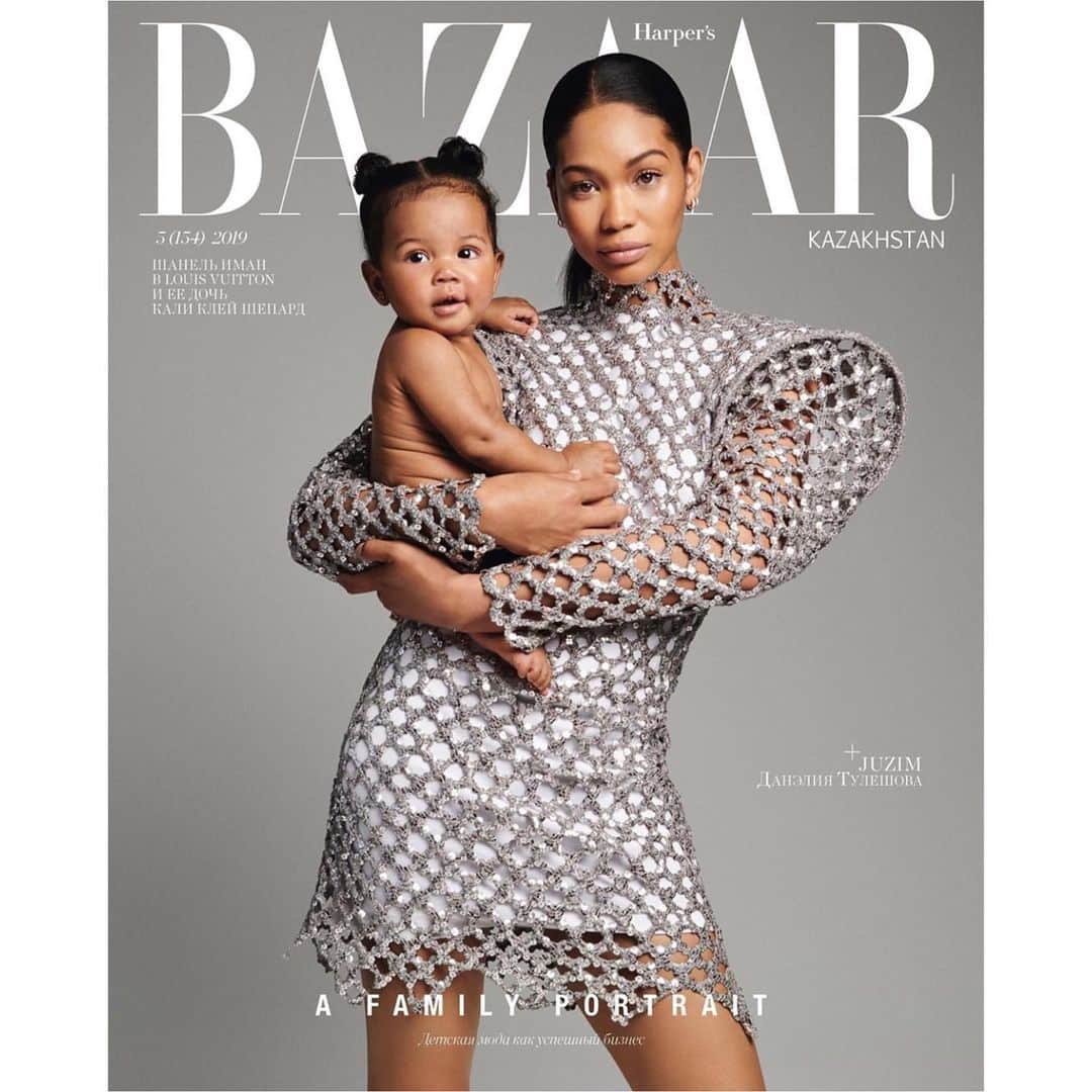 シャネル・イマンのインスタグラム：「Thank you @harpers_bazaarkz for letting me share this moment with my daughter @caliclayshepard」