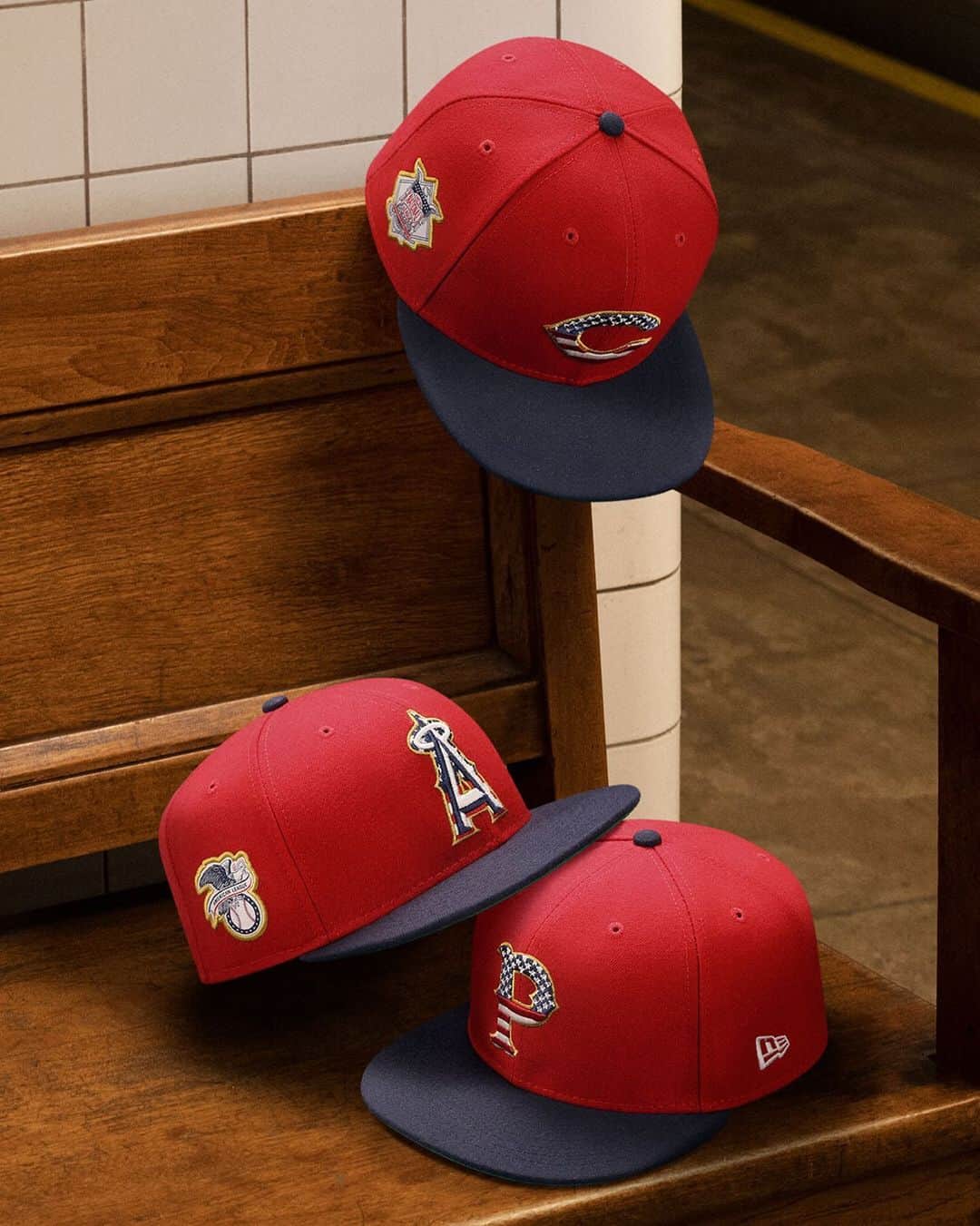 ニューエラ・キャップのインスタグラム：「The 2019 Official On-Field Cap of Independence Day is here. All teams available now at neweracap.com. WE REIGN AS ONE」