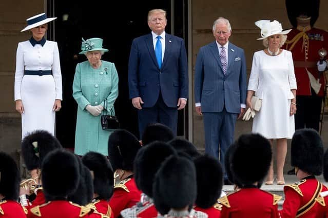 ドナルド・トランプさんのインスタグラム写真 - (ドナルド・トランプInstagram)「Queen Elizabeth II with Prince Charles, Prince of Wales and Camilla, Duchess of Cornwall welcome U.S. President Donald Trump and First Lady Melania Trump during the Ceremonial Welcome in the Buckingham Palace Garden on June 3, 2019 in London, England. Mark Cuthbert/UK Press via Getty Images」6月4日 1時33分 - realdonaldtrump