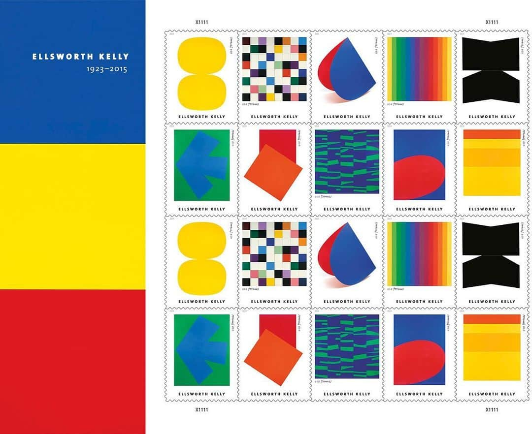 Design Milkさんのインスタグラム写真 - (Design MilkInstagram)「You can now add art to your mail. ✉️ The @usps_world honored American abstract artist #EllsworthKelly with #stamps that highlight ten works of art. 💙💛❤️ designmilk.com」6月4日 2時19分 - designmilk