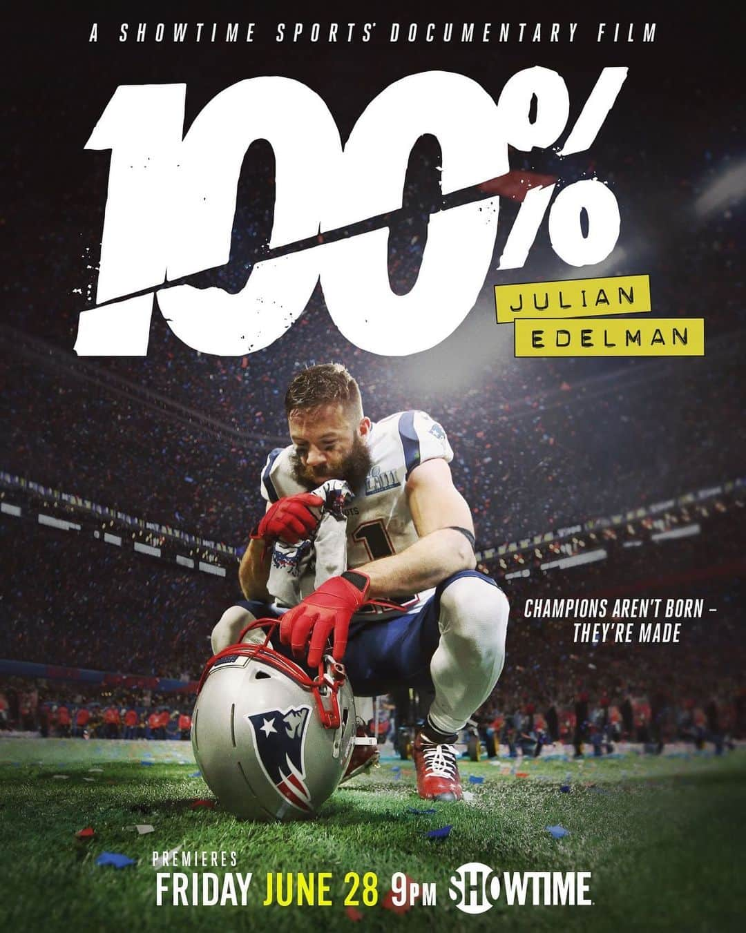 ジュリアン・エデルマンさんのインスタグラム写真 - (ジュリアン・エデルマンInstagram)「I’m excited to finally announce my new feature documentary, 100%: Julian Edelman on @Showtime. Keeping this project under wraps has been tough, a lot of highs, a lot of lows, a lot of surreal moments. Just glad we had a camera rolling so we could make this thing our way. #100PercentFilm  #💯🎬」6月4日 3時16分 - edelman11