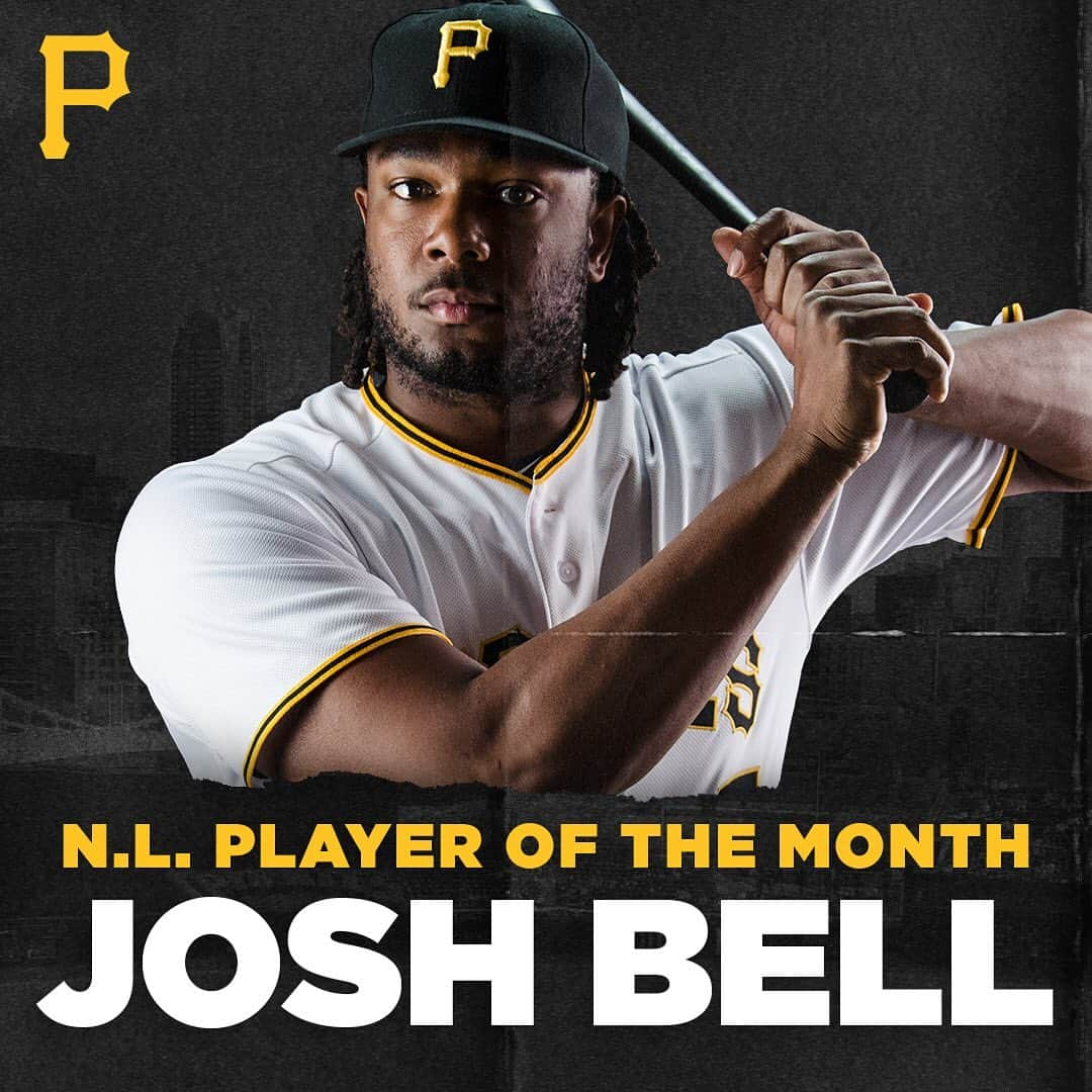 ピッツバーグ・パイレーツさんのインスタグラム写真 - (ピッツバーグ・パイレーツInstagram)「Of course @bell.josh19 is your NL Player of the Month of May. #BELLieve Leave a comment here to congratulate Josh on a well deserved award!」6月4日 3時51分 - pittsburghpirates