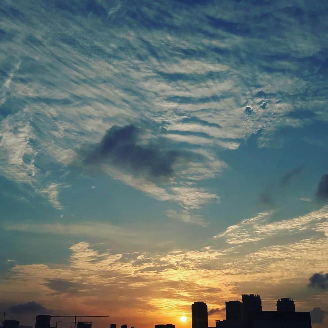 ミトさんのインスタグラム写真 - (ミトInstagram)「・ ・ さあ、今日も頑張ろうぜ。 ・ #sunrise #japan #朝陽 #clammbon #クラムボン #ミト #ミトムボン #mito」6月4日 4時54分 - micromicrophone