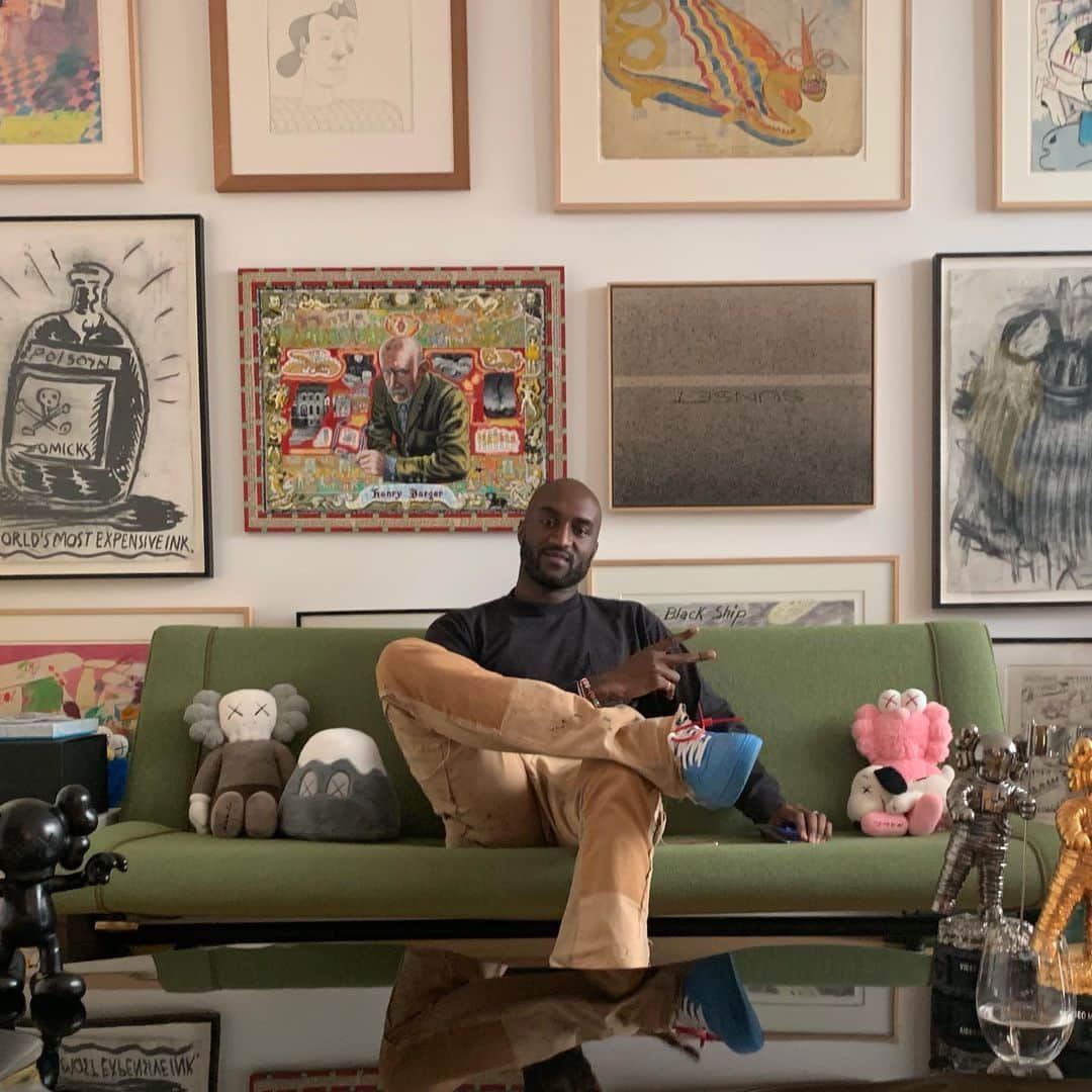 KAWSONEさんのインスタグラム写真 - (KAWSONEInstagram)「@virgilabloh thanks for the visit today and congrats on the @cfda nomination and your upcoming show at @mcachicago」6月4日 6時07分 - kaws