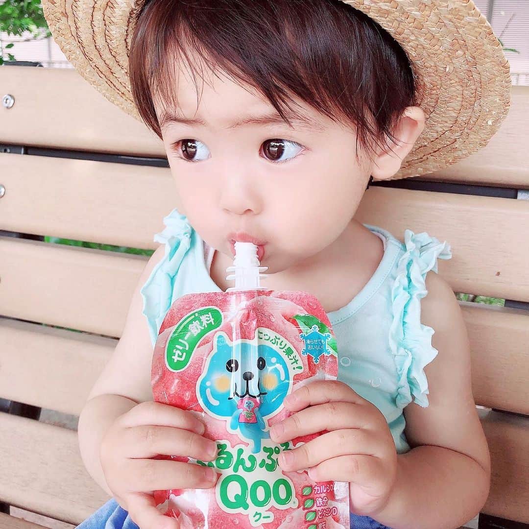 山口愛実さんのインスタグラム写真 - (山口愛実Instagram)「夏ですな💦  #1歳5ヶ月  #女の子ママ #ぷるんぷるんqoo」6月4日 16時53分 - manami_0331
