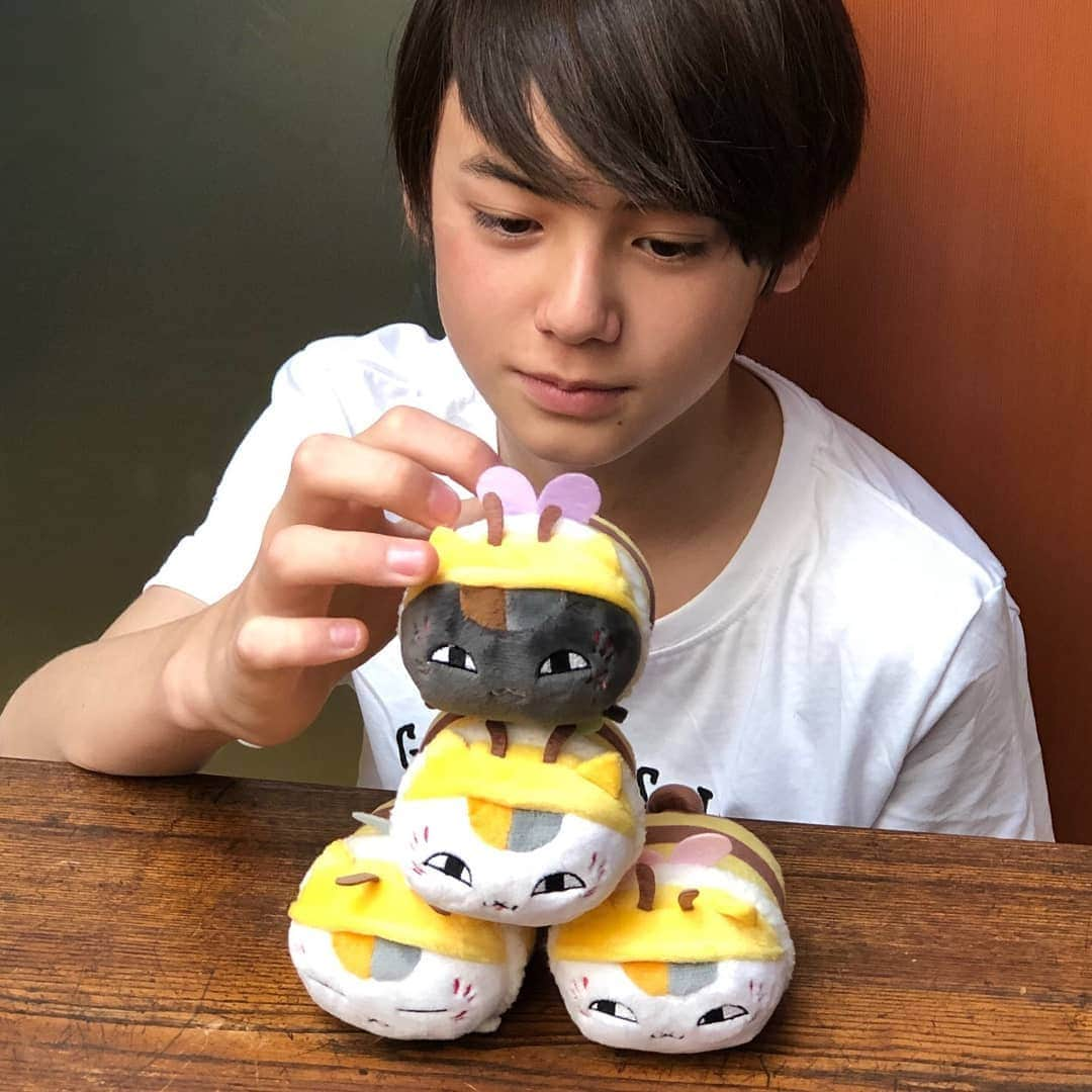 翔さんのインスタグラム写真 - (翔Instagram)「クレーンゲーム大好き😍BANPRESTO アンバサダーの翔から6月に登場するプライズの紹介です🎶  夏目友人帳「ニャンコ先生」の小さいぬいぐるみ🐱🐝バンプレストオリジナルデザインはミツバチの着ぐるみだよ😍 机の上に飾ったり積み上げて遊ぶと面白い⭐️からゲームセンターでゲットしてね〜😆 * * #とるナビ #プライズ #夏目友人帳 #ニャンコ先生 #猫 #それは仮の姿 #可愛い愛されキャラ #ギャップ萌 #ゲームセンター #クレーンゲーム #癒されたい #ミニぬいぐるみ #オリジナルデザイン #バンプレスト #banpresto」6月4日 9時57分 - sho0509official