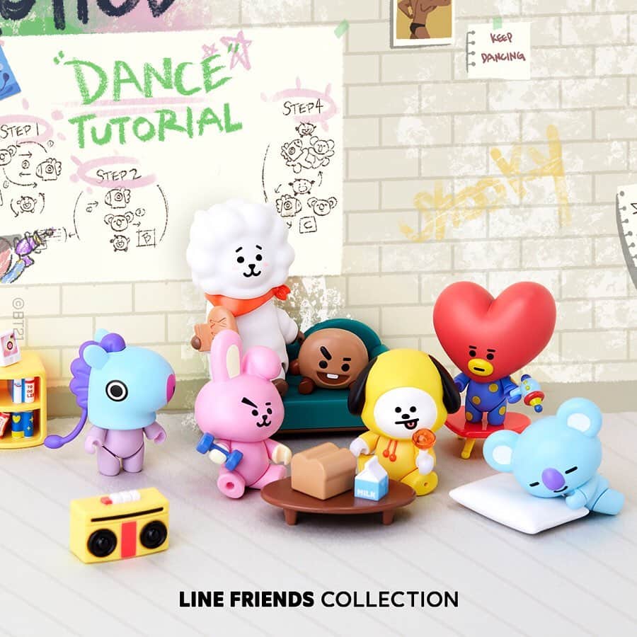 のインスタグラム：「Map out BT21’s daily life as you like!  #BT21 #CollectibleFigure #FreeShipping #Over130 Vol. 1 Base Camp Theme  Available now on LINE FRIENDS COLLECTION Link in Bio 👉」