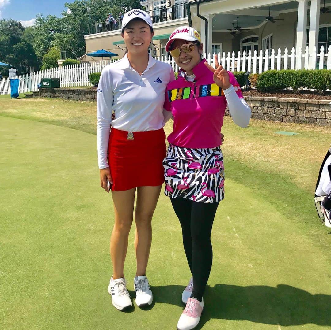 ポーナノン・ファトラムのインスタグラム：「Thank you @usga for a great week. It was a fun week and very challenged golf course😁🍀 I appreciated to all the volunteers and fans🙏#uswomensopen2019 &Thank you so much to my sponsors❤️ #singha#mitrphol#bangchak#bcpg#omsingovermentsavingsbank#baldo#volvik#thaitakasago#Tiplife#colantotte @loudmouthgolf_hq」