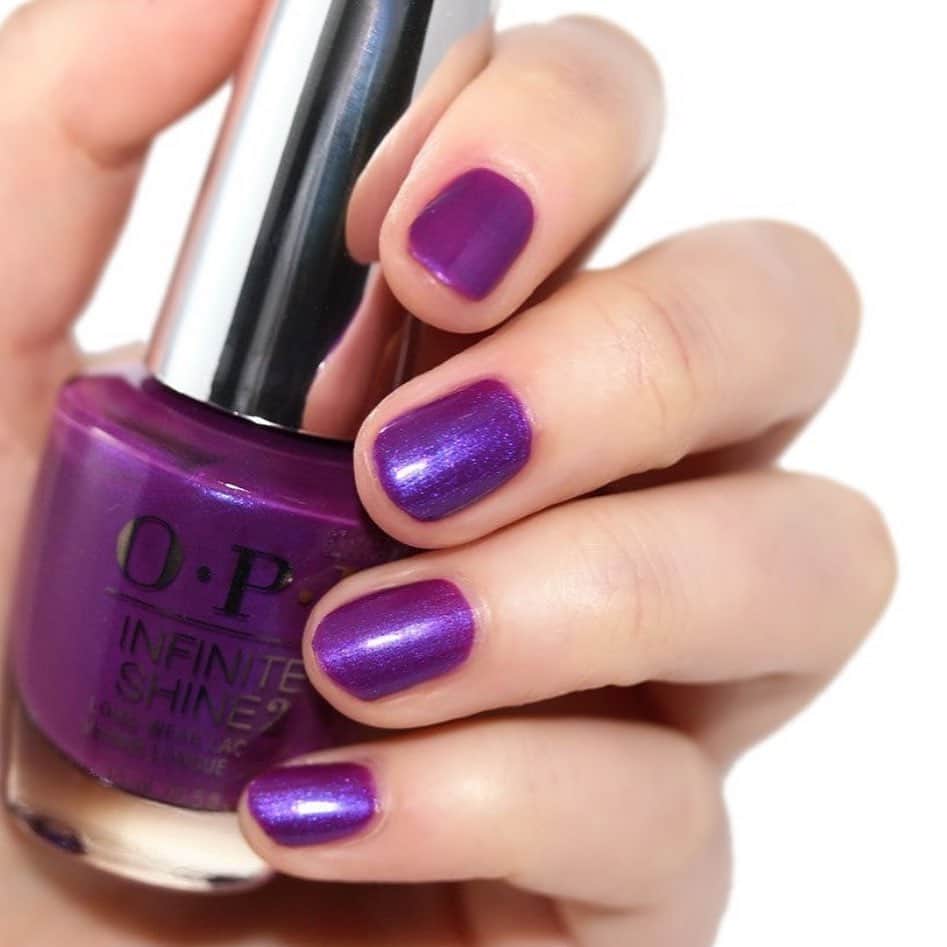 OPIさんのインスタグラム写真 - (OPIInstagram)「Looking to add some shimmer to your life✨? A couple coats of #SamuraiBreaksANail in OPIInfiniteShine should do the trick! Thanks for sharing @nailderella #ColorIsTheAnswer #OPIObsessed ⠀⠀ ⠀⠀ #purplenails #notd #nails #nailpolish #purple #shine  #beauty #manicure #instagood」6月5日 1時13分 - opi