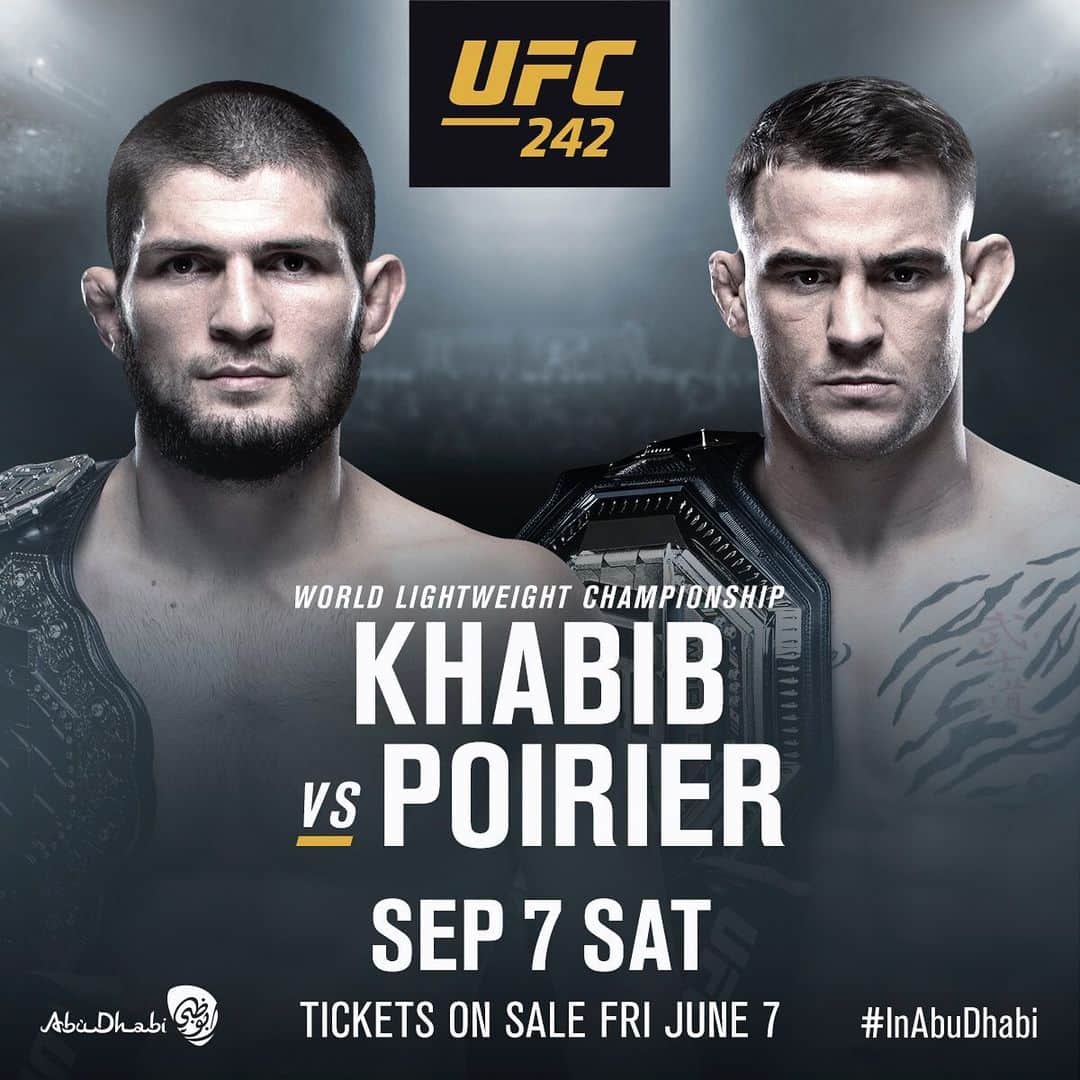 UFCさんのインスタグラム写真 - (UFCInstagram)「It’s signed! @Khabib_Nurmagomedov vs @DustinPoirier is official for #UFC242!  Get your tickets & join us #InAbuDhabi ➡️ LINK IN BIO ⬅️」6月5日 1時47分 - ufc