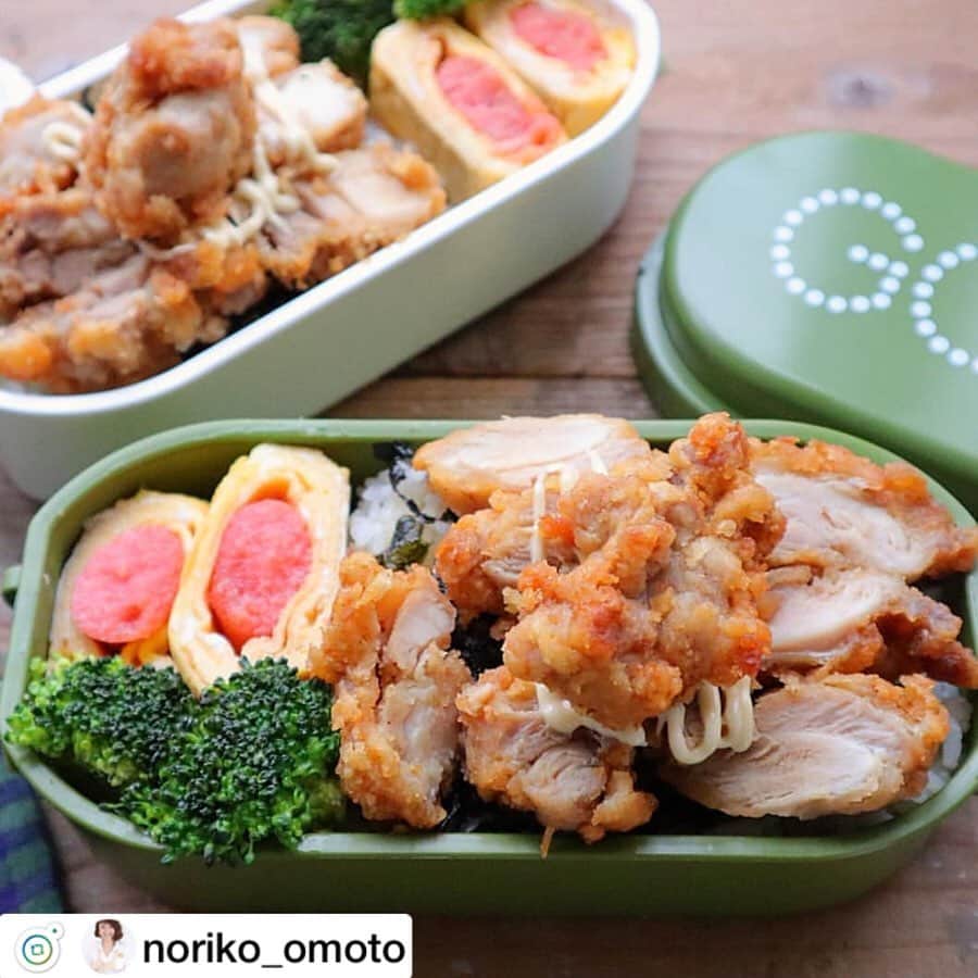 BRUNOさんのインスタグラム写真 - (BRUNOInstagram)「＼ 大本さんのランチボックス☻ ／ ﻿ ﻿ 今日は、BRUNOアンバサダー大本紀子(@noriko_omoto )さんちの「BRUNOランチボックスM GEL-COOL dome」と愛情たっぷりのとりめし風弁当をご紹介します☻﻿ ﻿ 育ち盛りのお腹を満たすボリューミーなのっけ丼も、具入りのふんわり卵焼きも、盛り付けが崩れないドーム蓋。﻿ さらに、保冷剤一体型の #gelcool が蓋に入ってるから、これからの季節も安心です。﻿ スペアの蓋で、お弁当箱も気分にあわせて着せ替えチェンジ！﻿ ﻿ 梅雨時期も #GOOD な気分でお弁当づくりを愉しみましょう！﻿ ﻿ @noriko_omoto #repost ...﻿ . . 火曜日のお弁当 . ○とりめし風 ○明太子入り卵焼き ○ブロッコリー . . からあげ弁当にしようと昨夜準備していると、とり弁(ほか弁)のCMが流れ、気持ちはすっかりとりめしに。 韓国のりをかけて唐揚げをのせ、タレをかける。それだけだけどウマイよね～。 兄さんはうちでもよくご飯に韓国のりと焼き肉のタレをかけて食べてるからね。  お弁当箱はアンバサダーをさせてもらっているブルーノ(@bruno_enjoy )さんのもの。 蓋が保冷剤になるのでこれからの季節にも安心です。 しかもドーム型になってるから盛り盛りでも意外に閉まりまーす！ . . . #BRUNO #ブルーノ #BRUNOがある暮らし #お弁当 #弁当 #弁当作り #お弁当作り #お昼ごはん #ランチ #昼ご飯 #昼食 #bento #obento #うつわ #おべんとう #弁当箱 #おべんたぐらむ #とりめし #とり弁 #男子弁当  #lunch #lunchbox #osusumegohan」6月4日 18時50分 - bruno_enjoy