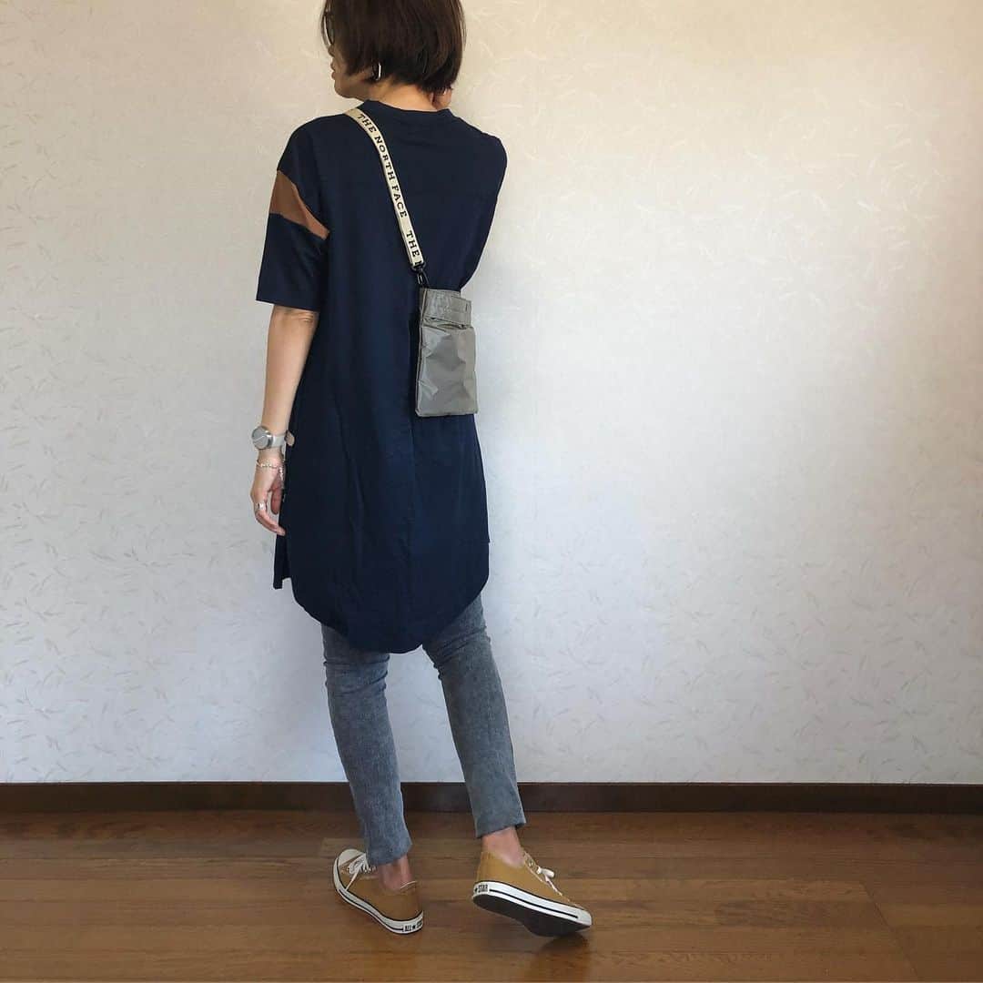 ak_m1120さんのインスタグラム写真 - (ak_m1120Instagram)「ヴィンテージ感のある配色が可愛いフットボールワンピ♡ . . . . 娘の話し、無事聞けました☺️ ありがとうございました☺️ . . . . op#allumer @allumerofficial @wearstand_official  pants#uniqlo @uniqlo . . . . . #fashion #code #ootd #outfit #locari #ユニジョ #ユニクロ #アリュメール #ウェアスタンド #コンバース #カジュアル #ノースフェイス #サコッシュ #スキニーデニム #ママコーデ #wear更新」6月4日 19時49分 - ak_m1120