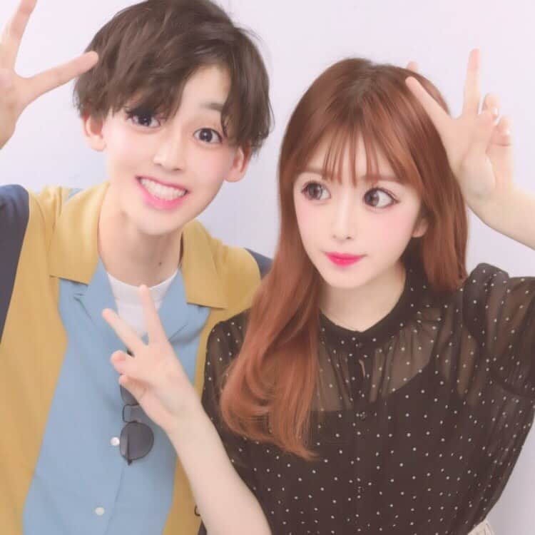 青木菜花のインスタグラム：「.﻿ .﻿ 1年4カ月記念日 ❤︎﻿ .﻿ . #なのかじ #記念日 #プリント倶楽部」