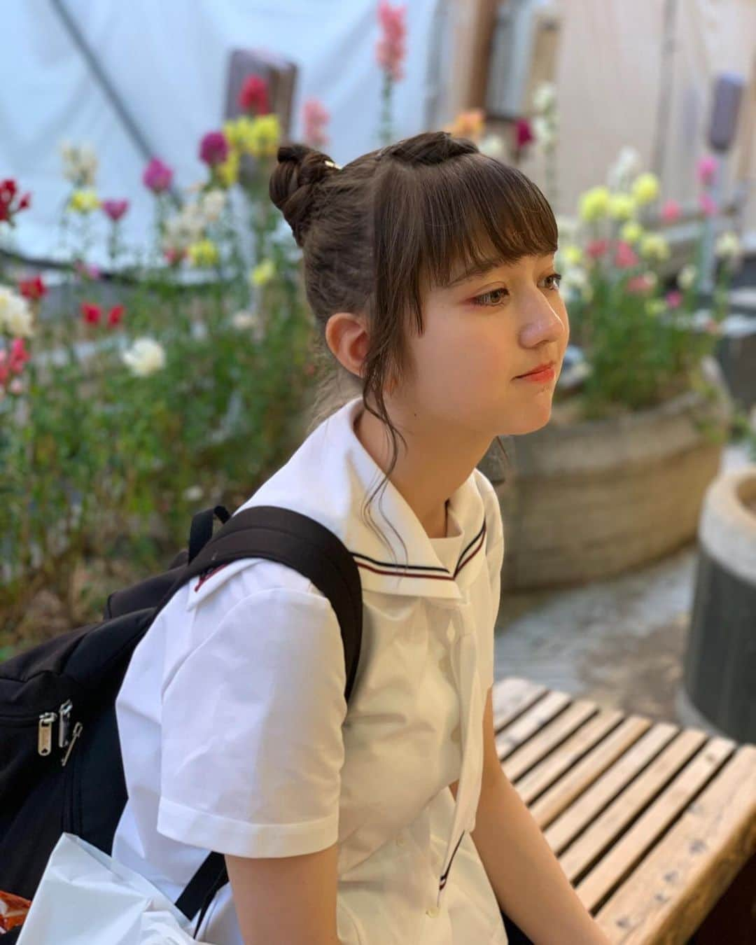 木村ユリヤのインスタグラム：「taken by my friend💓  #学校帰り  #放課後  #制服  #高校生  #放課後デート  #遊び  #ポートレート」